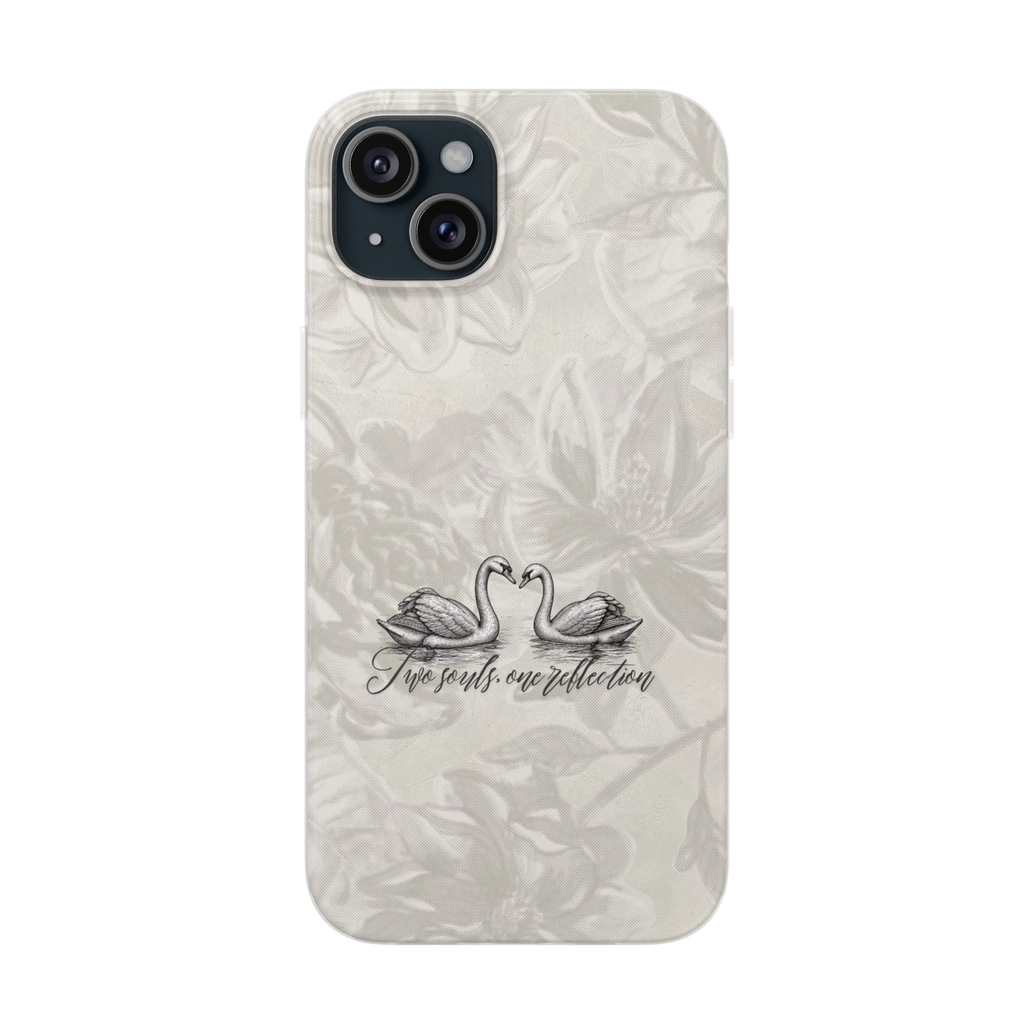 Swan Reflection Floral Phone Case