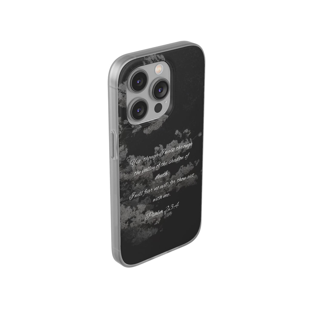 Phone Case — Psalm 23:4 Black Cloudy Faith Design