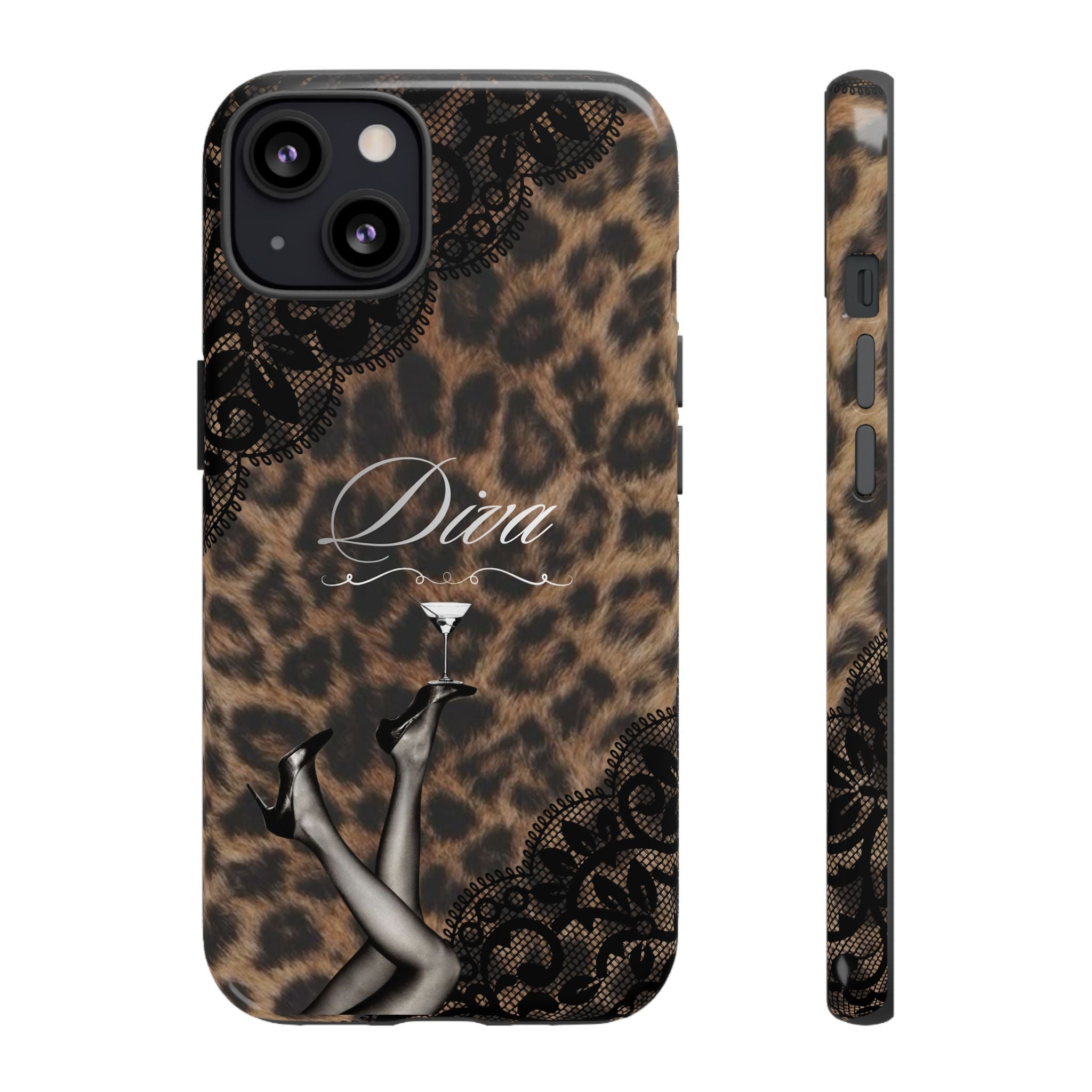 Leopard Lace 'Diva' Tough Phone Case