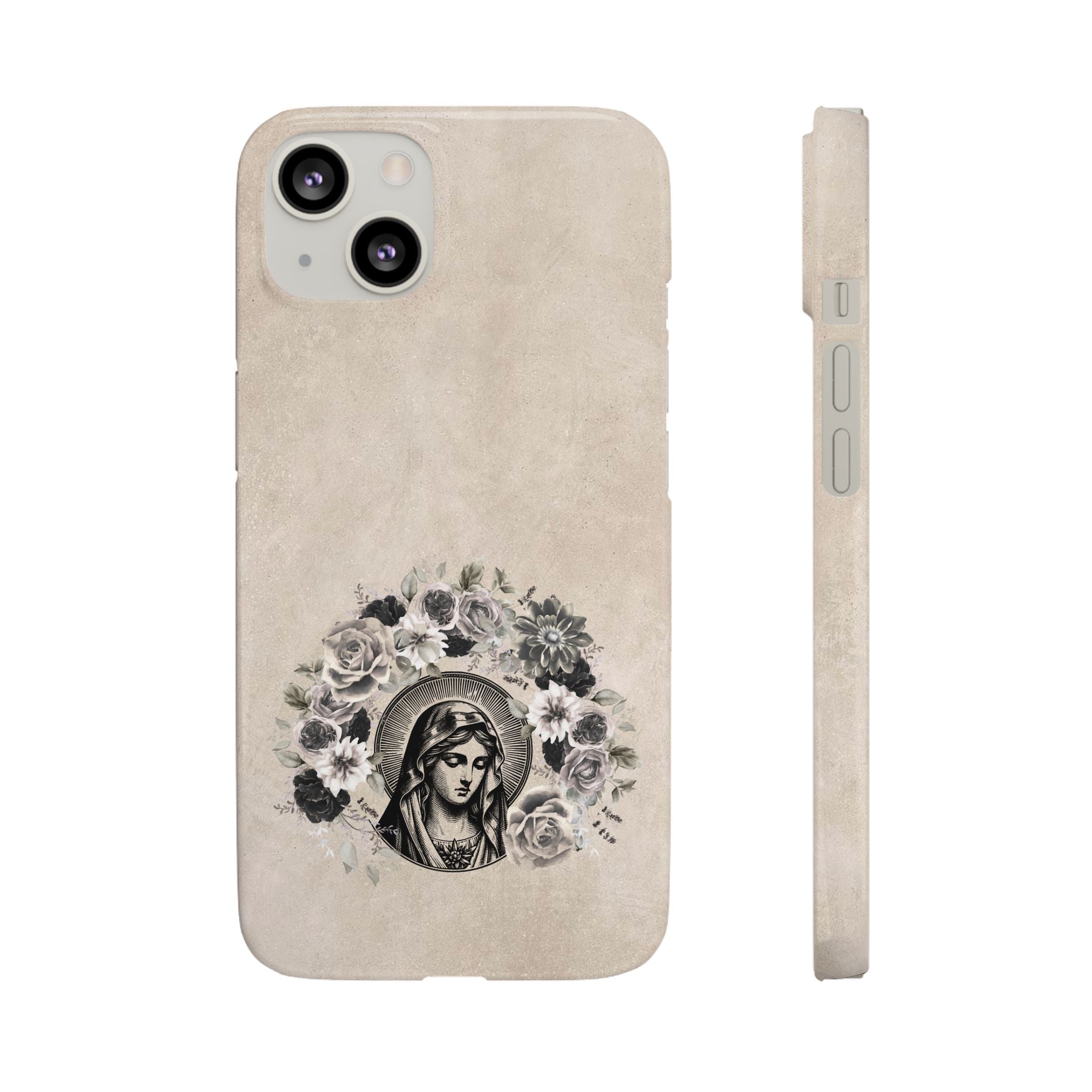 Vintage Madonna Floral Phone Case — Religious iPhone Snap Case