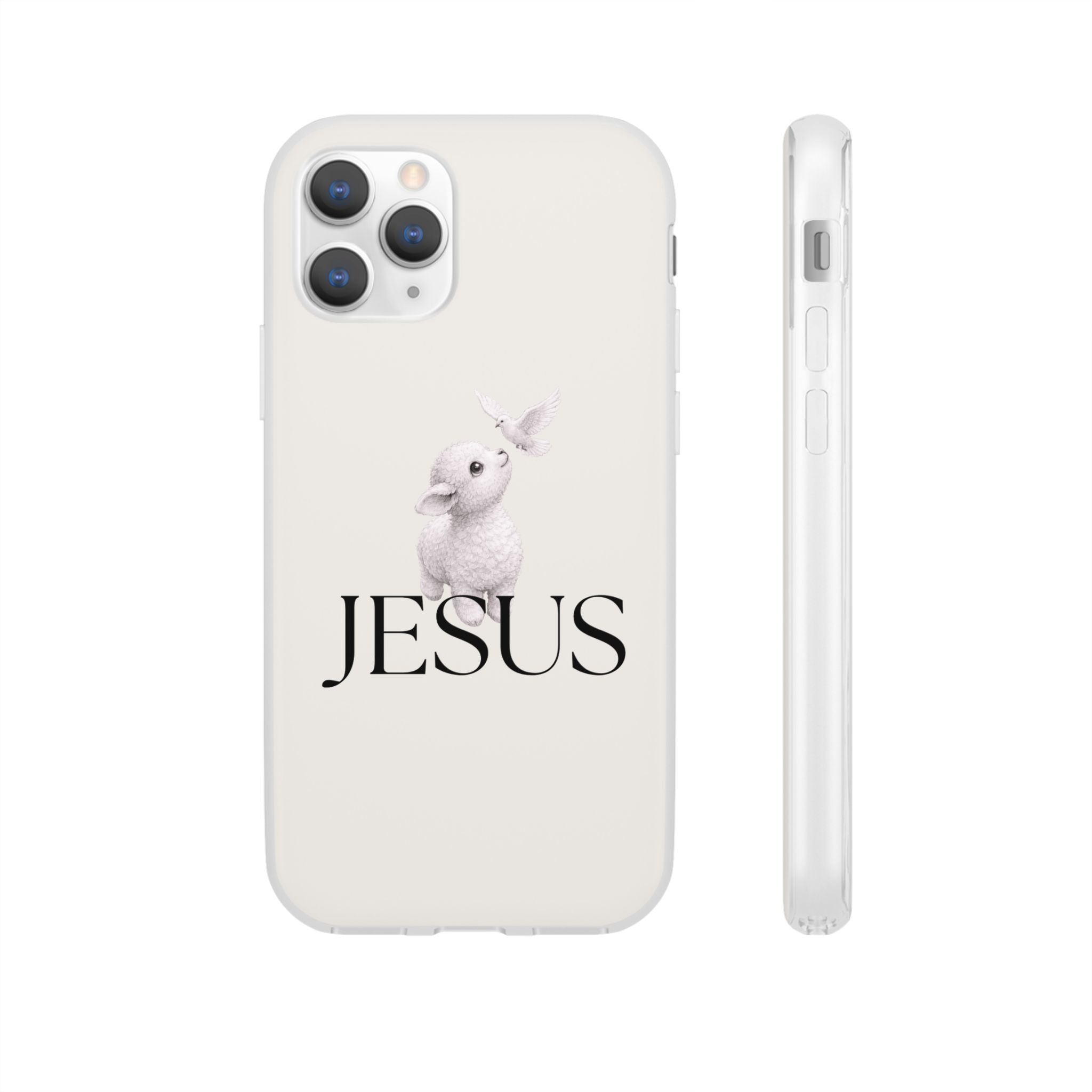 Jesus Lamb Phone Case - Christian Faith iPhone Case with Dove