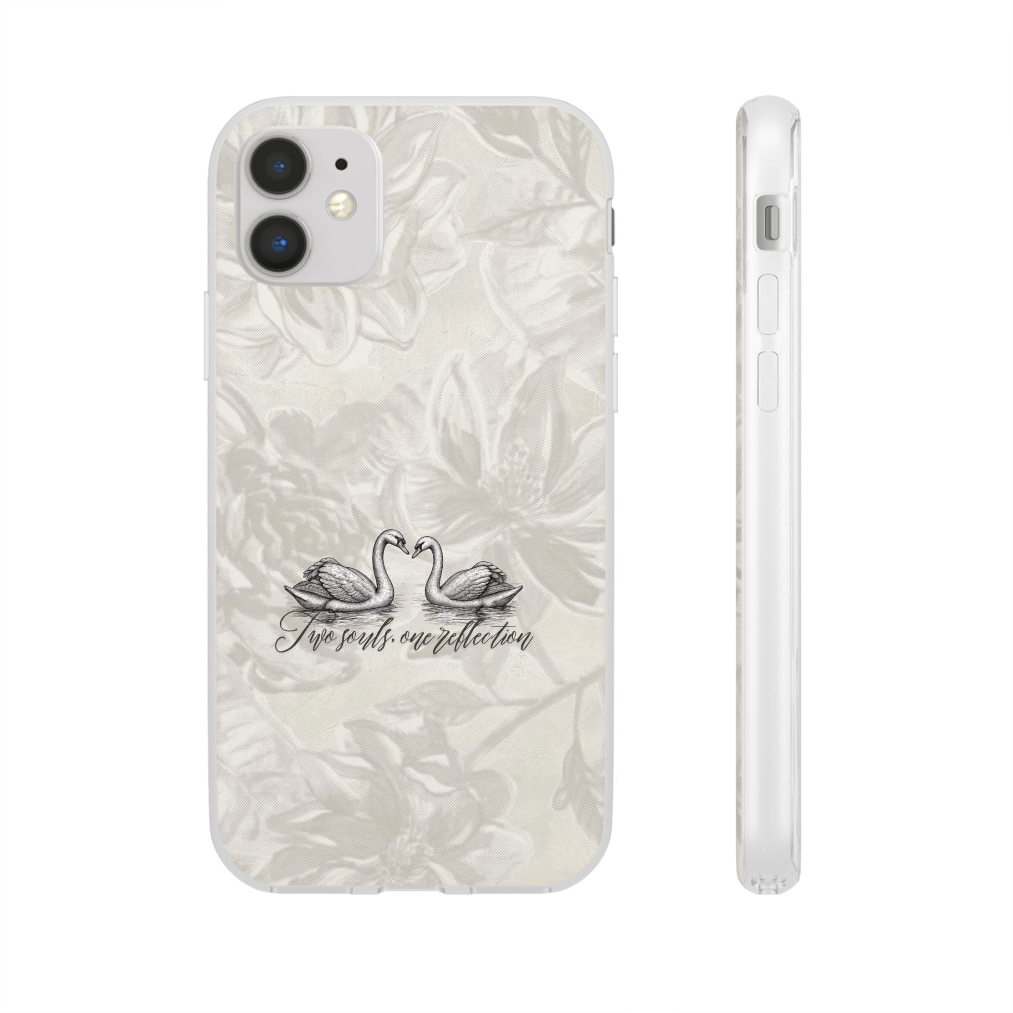 Swan Reflection Floral Phone Case