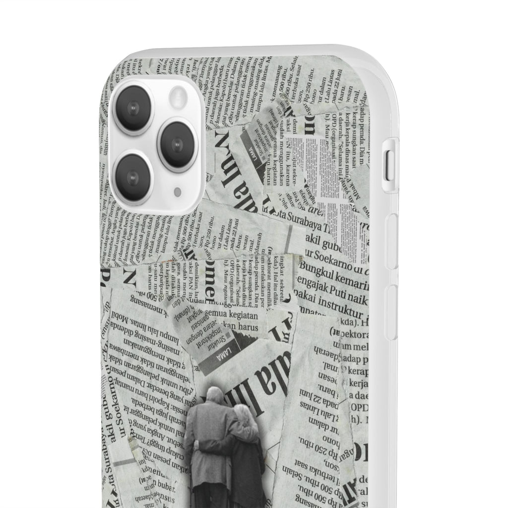 Newspaper Collage 'Until The End' Phone Case - Romantic Vintage iPhone Cover