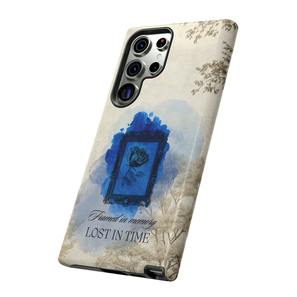 Vintage Blue Rose Phone Case – "Lost in Time" Protective Cover