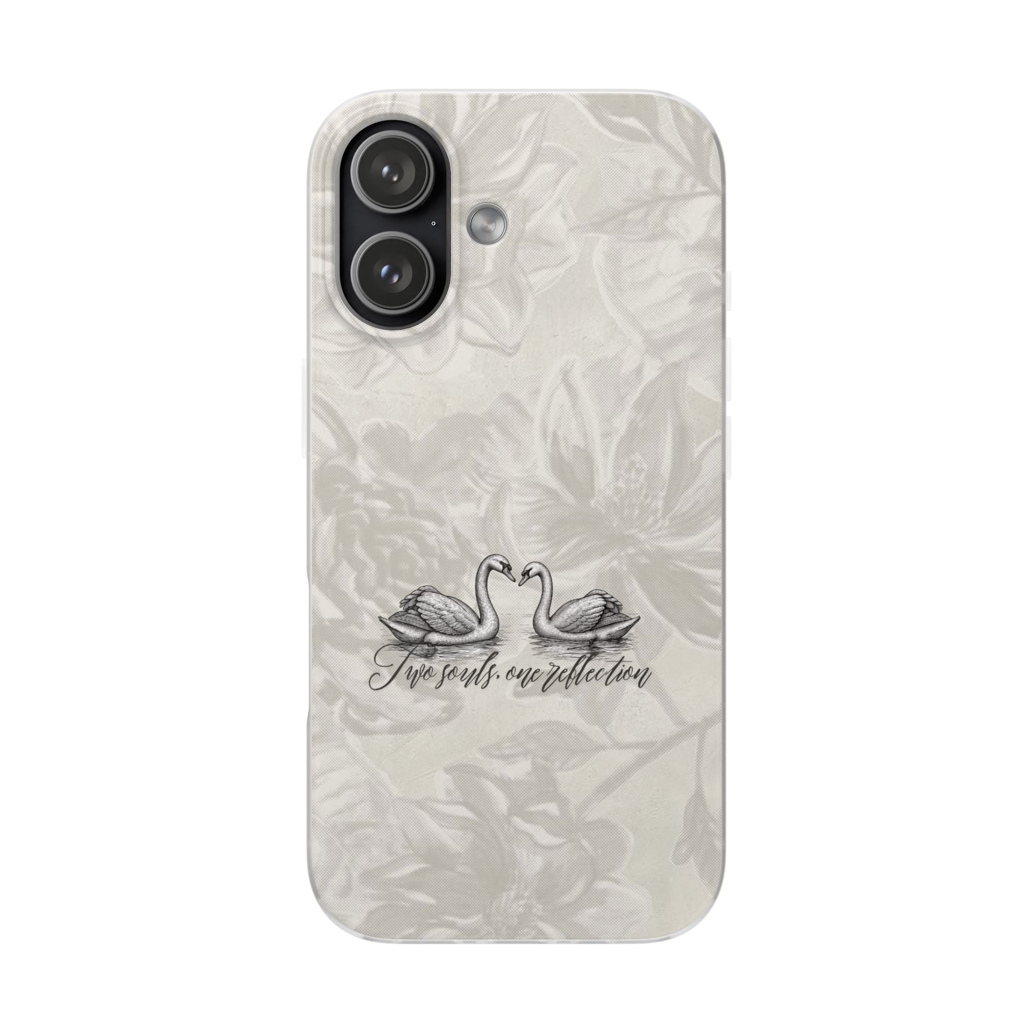Swan Reflection Floral Phone Case