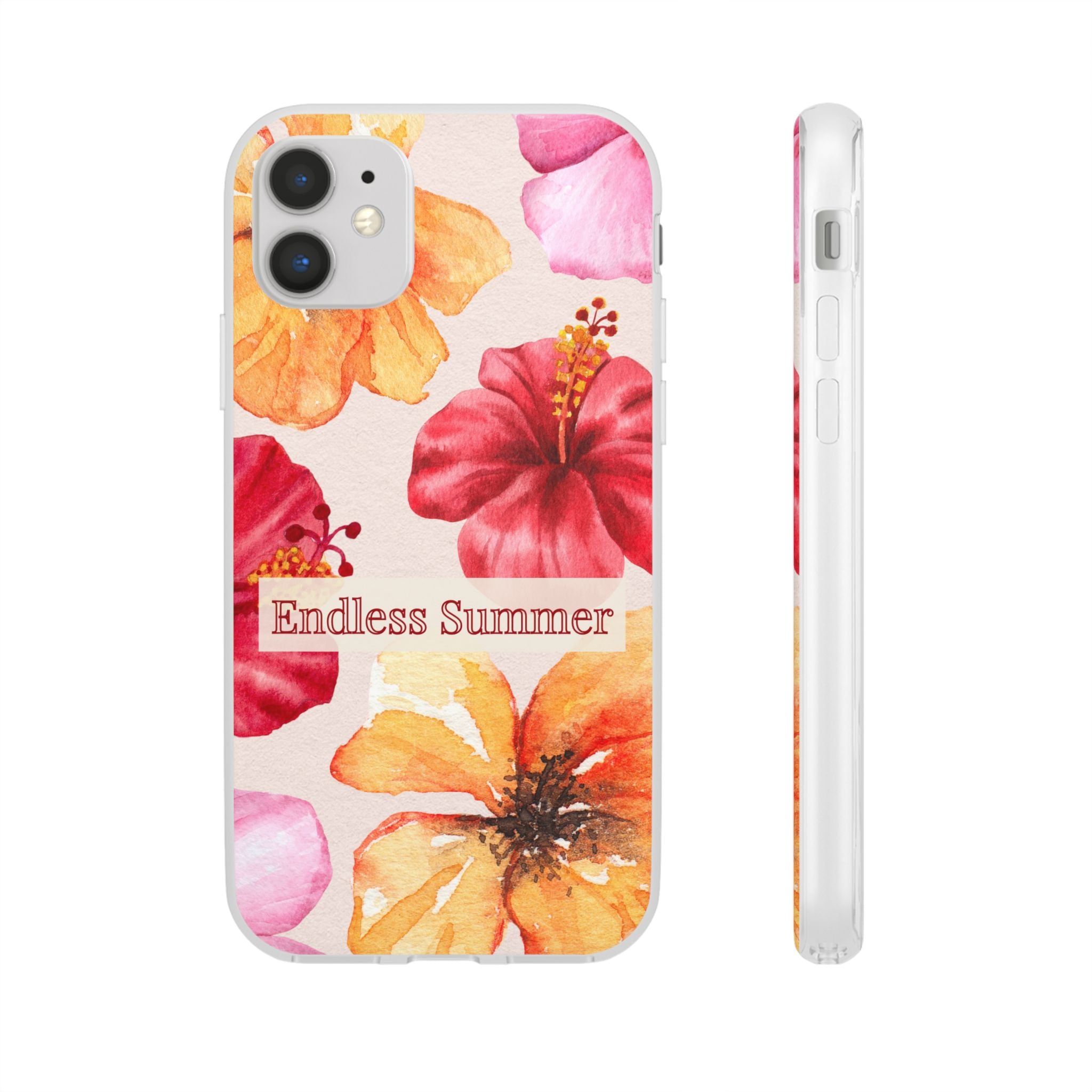 Phone Case - 'Endless Summer' Floral Watercolor Protective Flexi Case