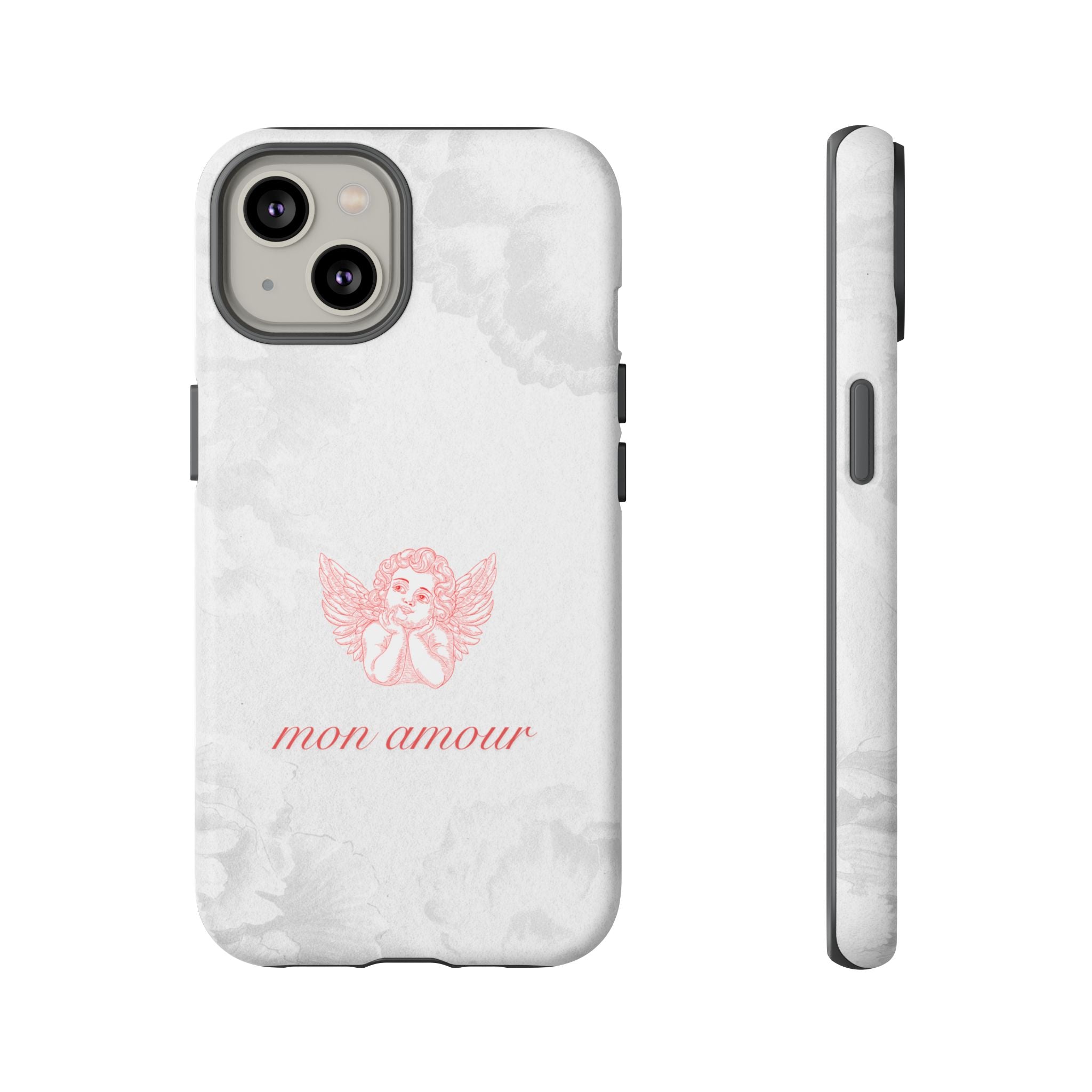 Tough Case — 'mon amour' Pink Cherub Floral Phone Case