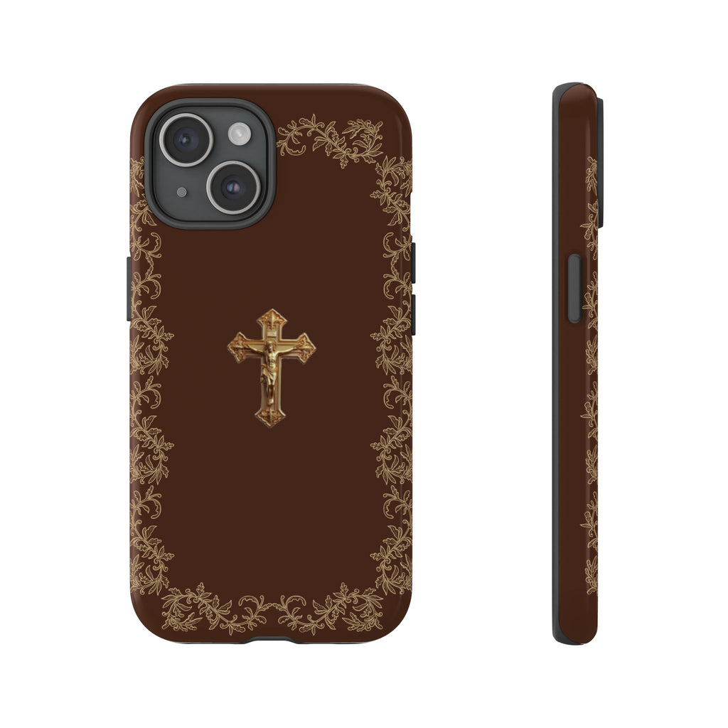 Gold Cross Bible - Christian Tough Phone Case