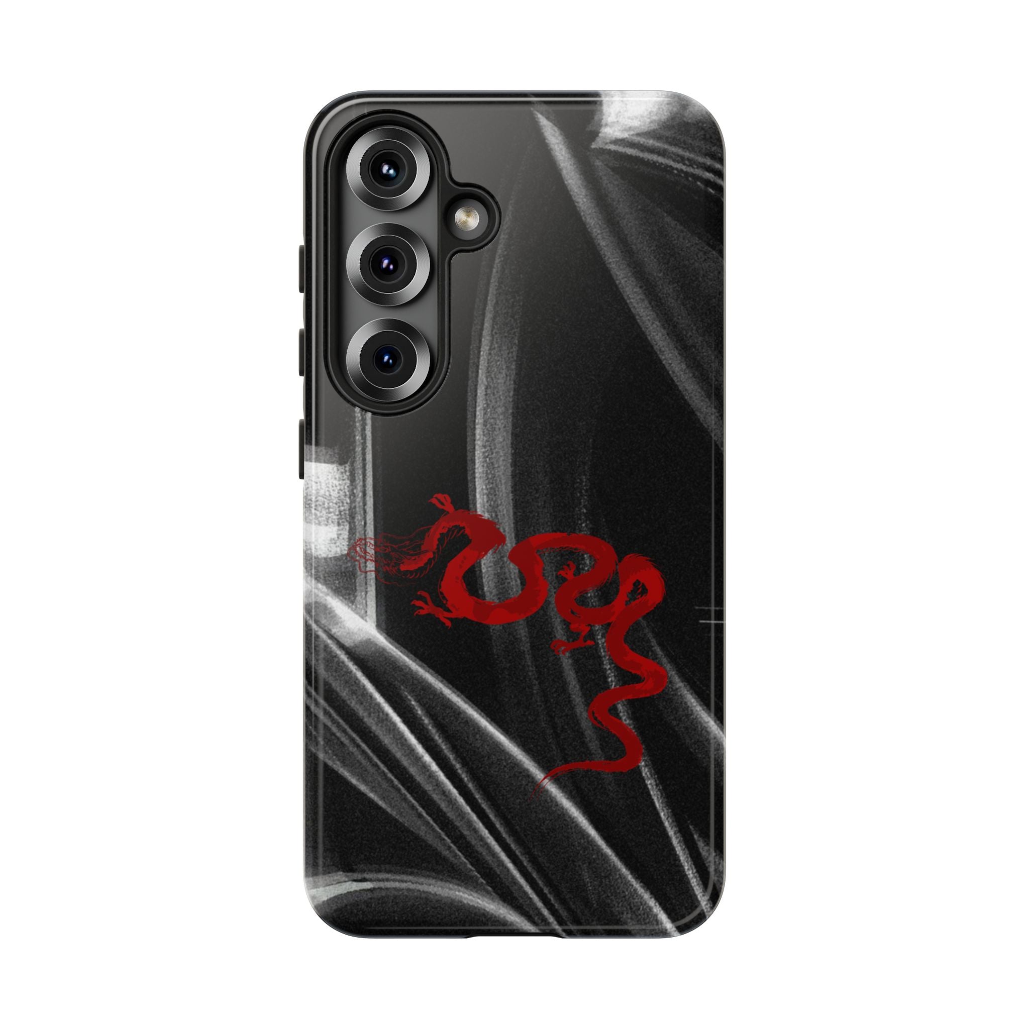 Phone Case — Black Abstract Smoke Design