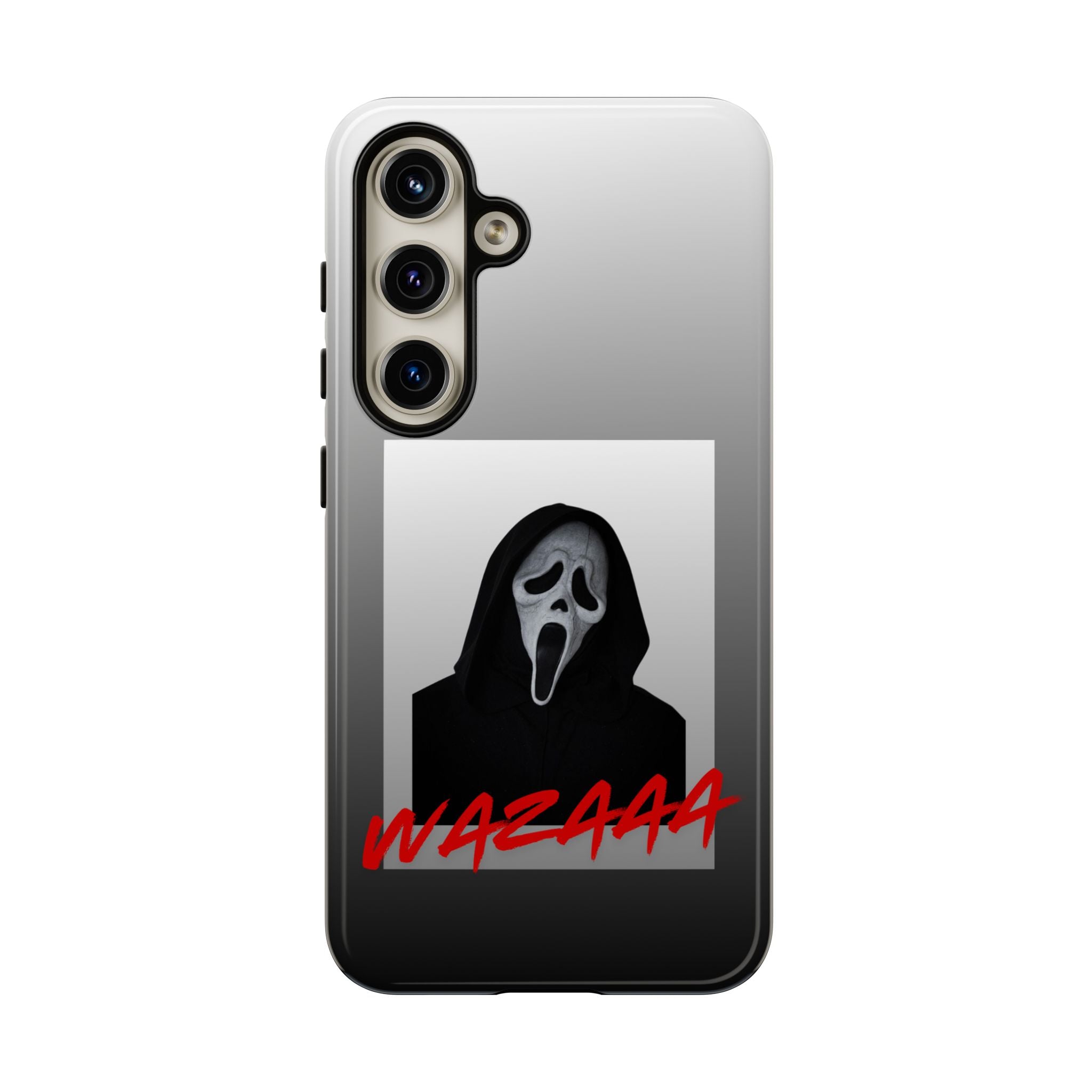 Scream Mask Phone Case – 'WAZAAA' Horror Movie Protective Cover