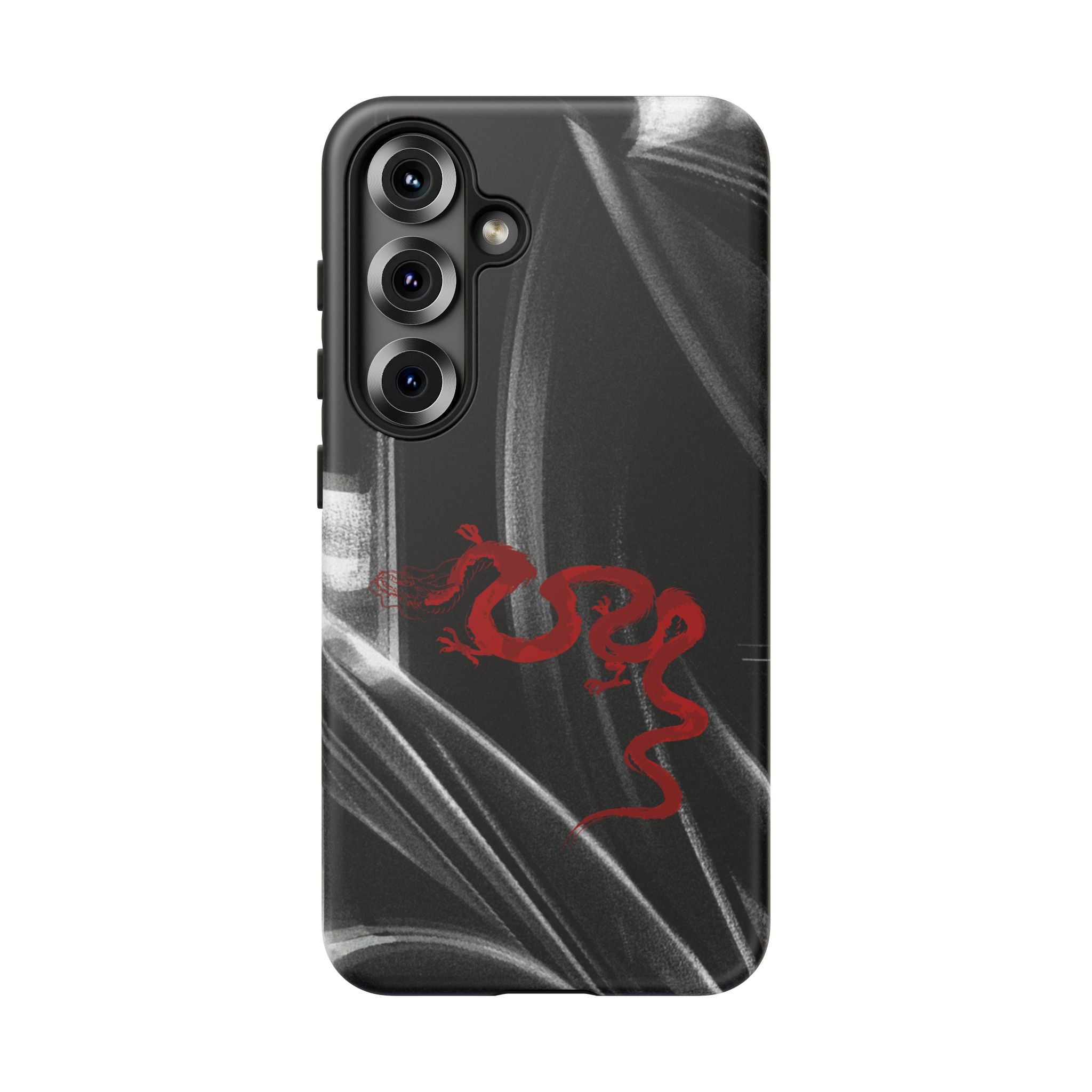 Phone Case — Black Abstract Smoke Design