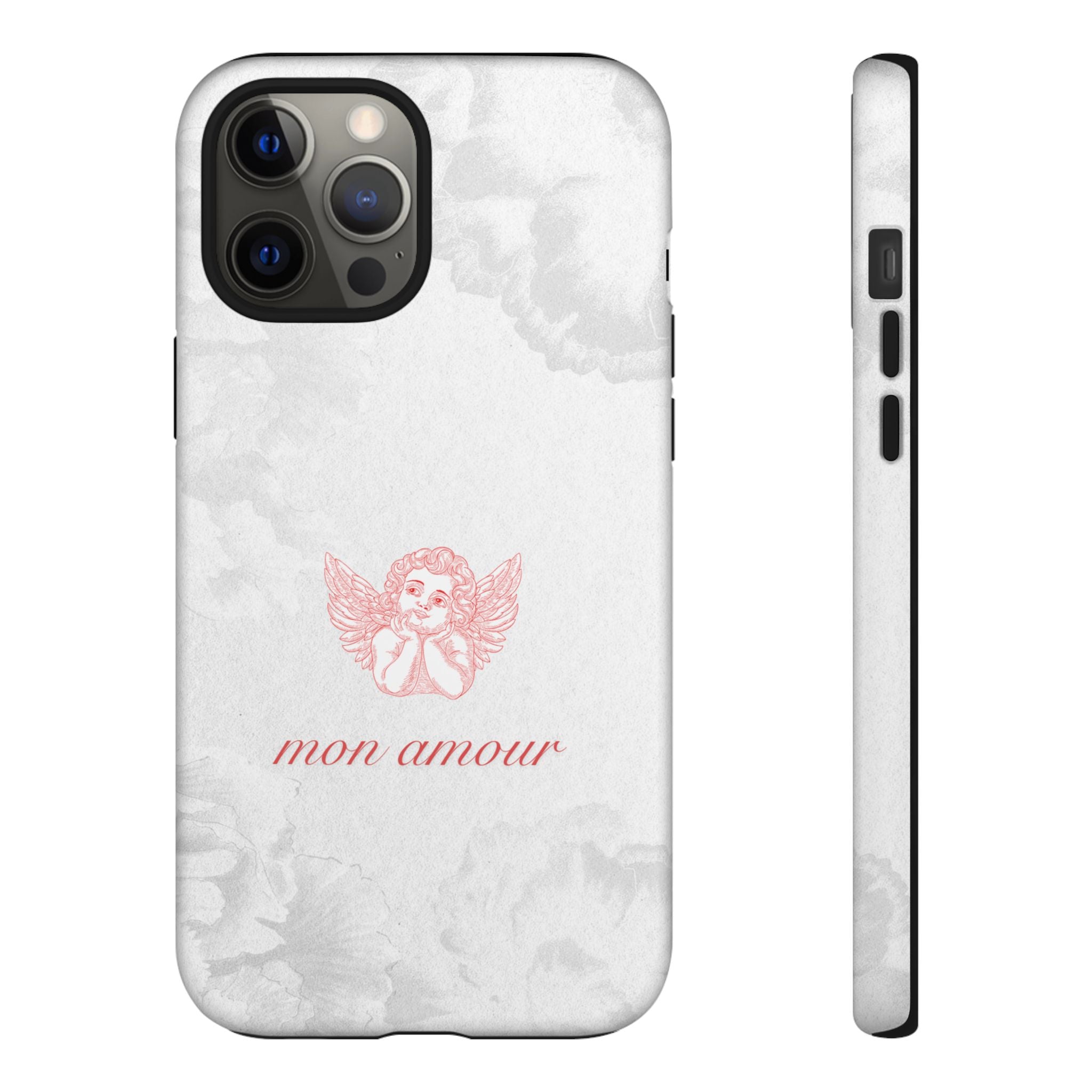 Tough Case — 'mon amour' Pink Cherub Floral Phone Case