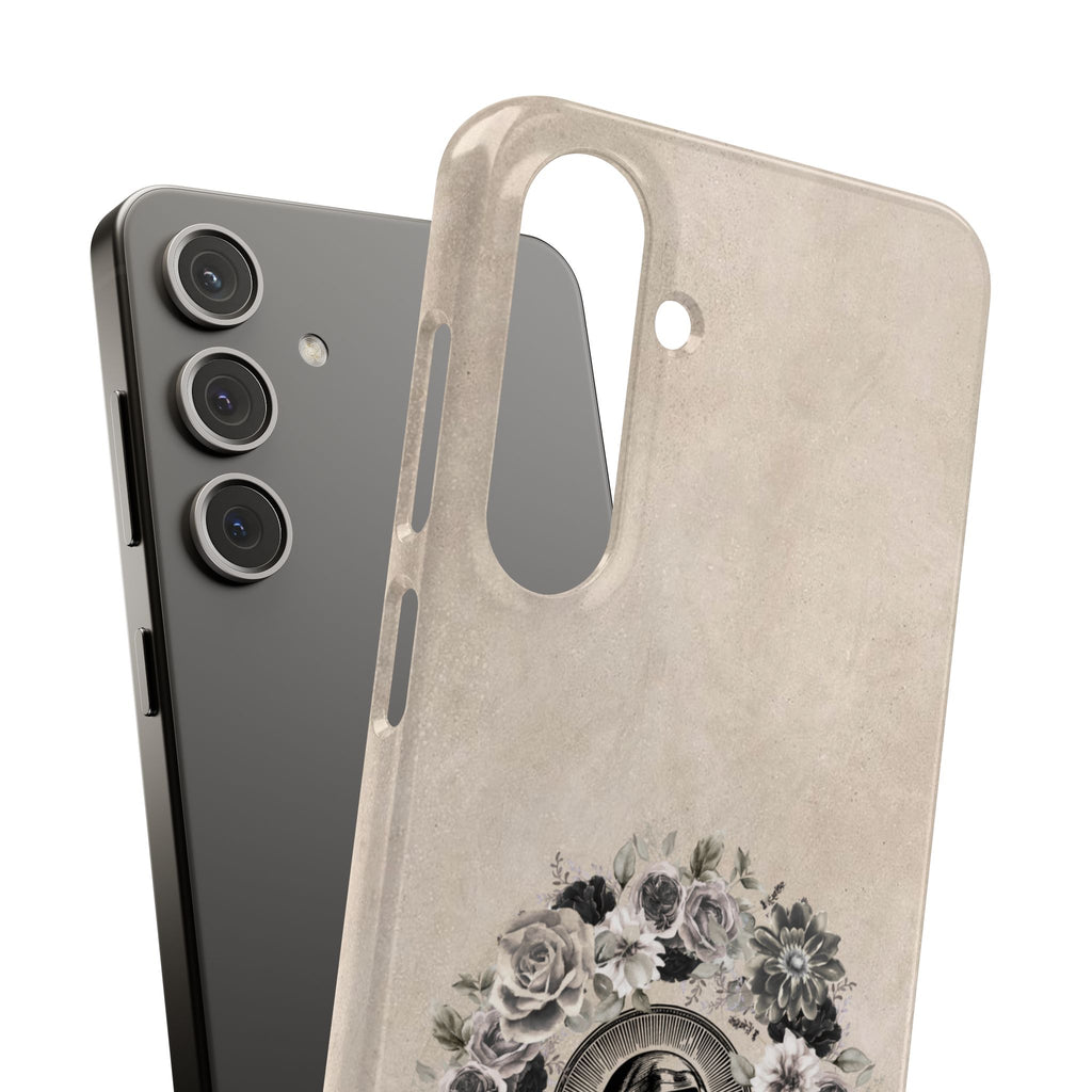Vintage Madonna Floral Phone Case — Religious iPhone Snap Case