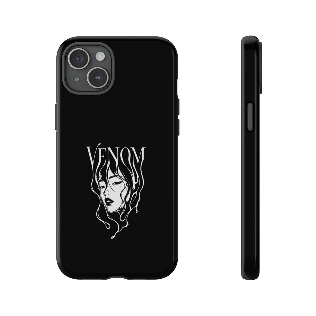 Venom Goth Phone Case — Black Protective Tough Case with Dark Femme Artwork