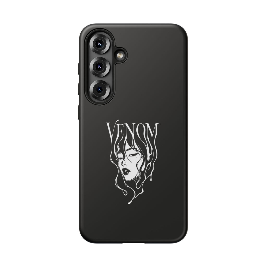Venom Goth Phone Case — Black Protective Tough Case with Dark Femme Artwork