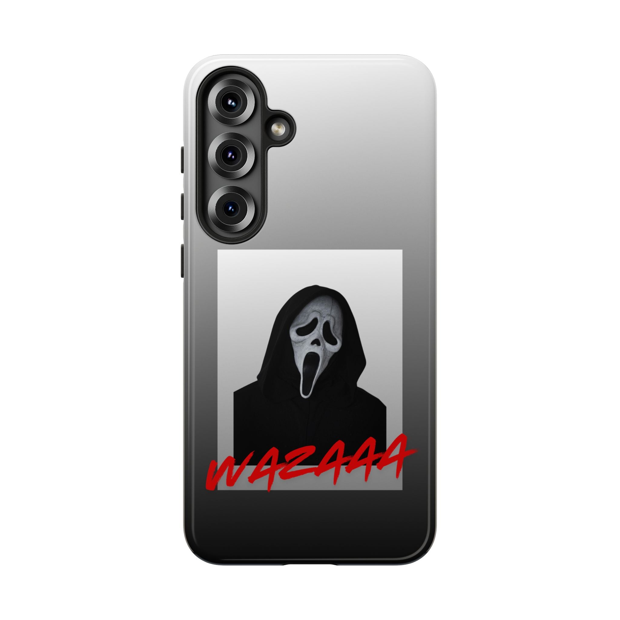 Scream Mask Phone Case – 'WAZAAA' Horror Movie Protective Cover