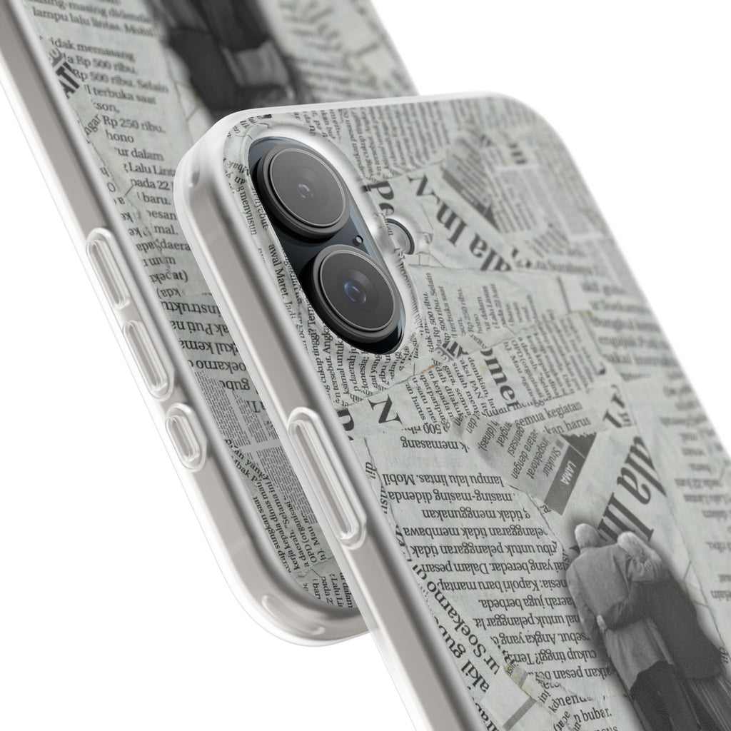 Newspaper Collage 'Until The End' Phone Case - Romantic Vintage iPhone Cover