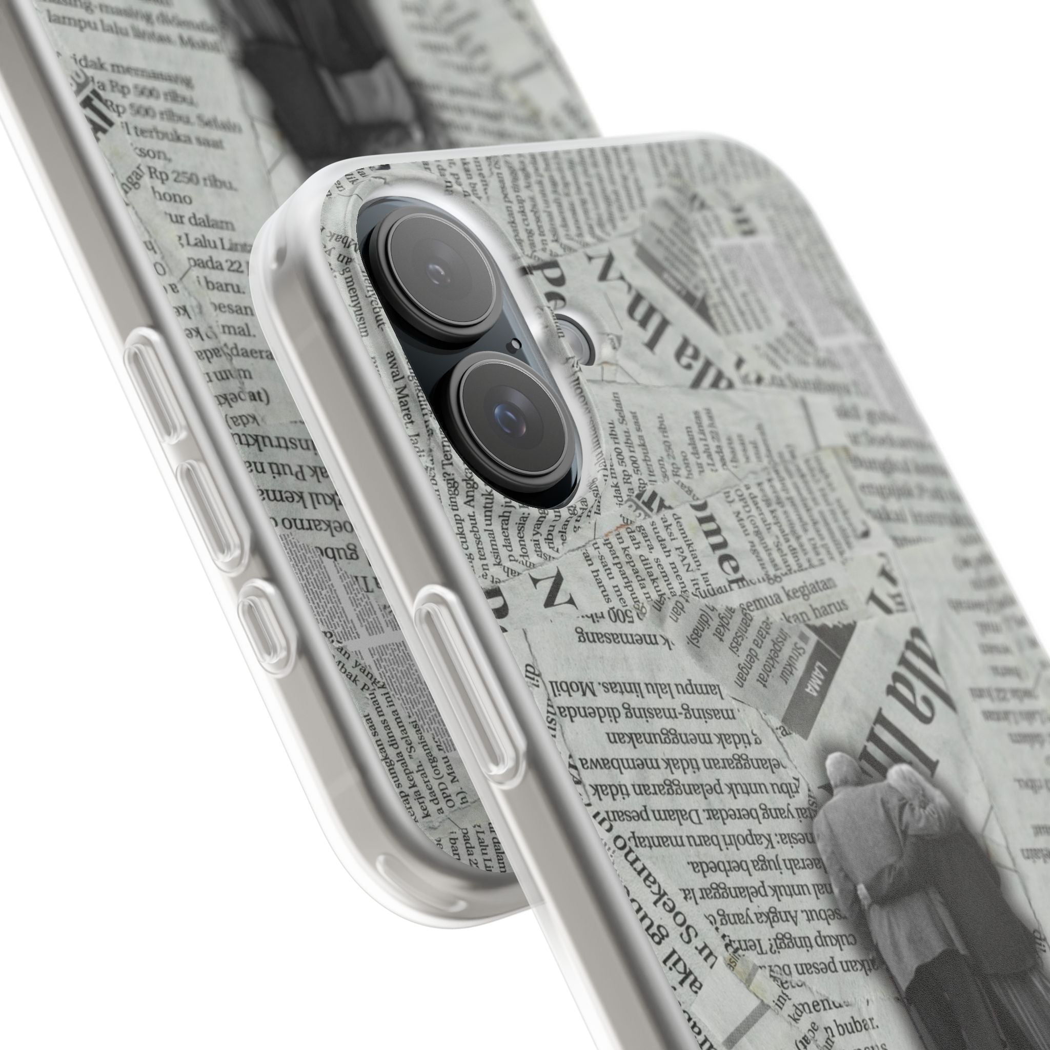 Newspaper Collage 'Until The End' Phone Case - Romantic Vintage iPhone Cover