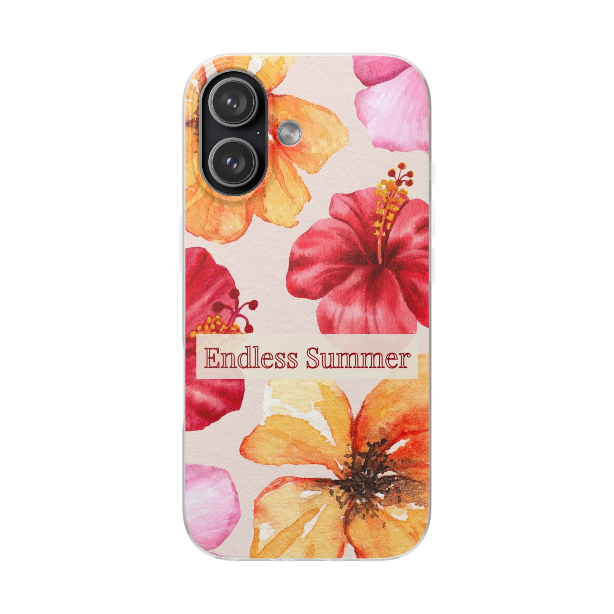 Phone Case - 'Endless Summer' Floral Watercolor Protective Flexi Case