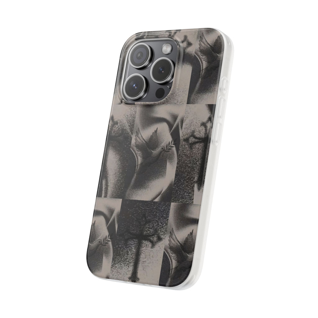 Phone Case — Dove & Cross Checkerboard Design
