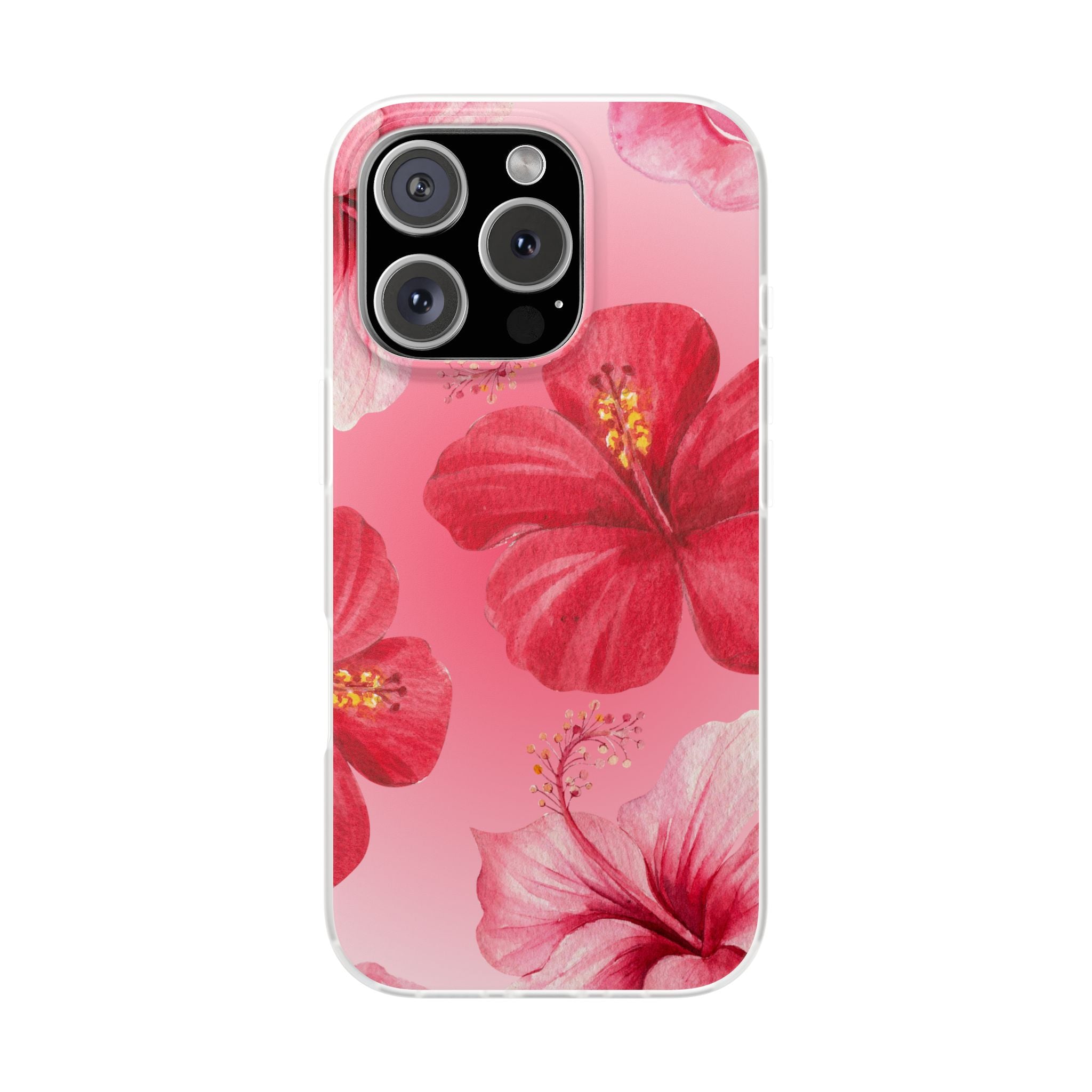 Hibiscus Floral Phone Case – Pink Tropical Flexi Case