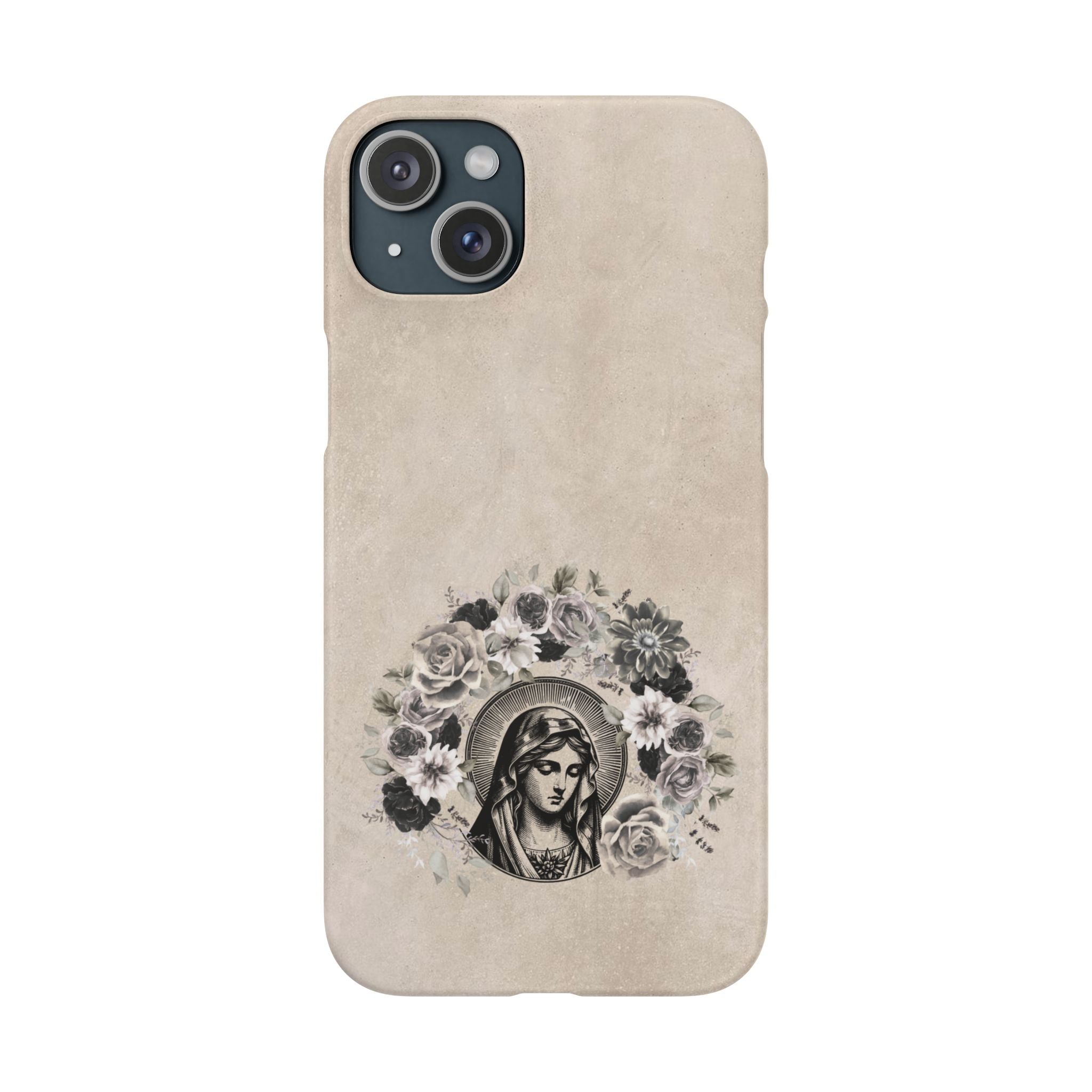 Vintage Madonna Floral Phone Case — Religious iPhone Snap Case