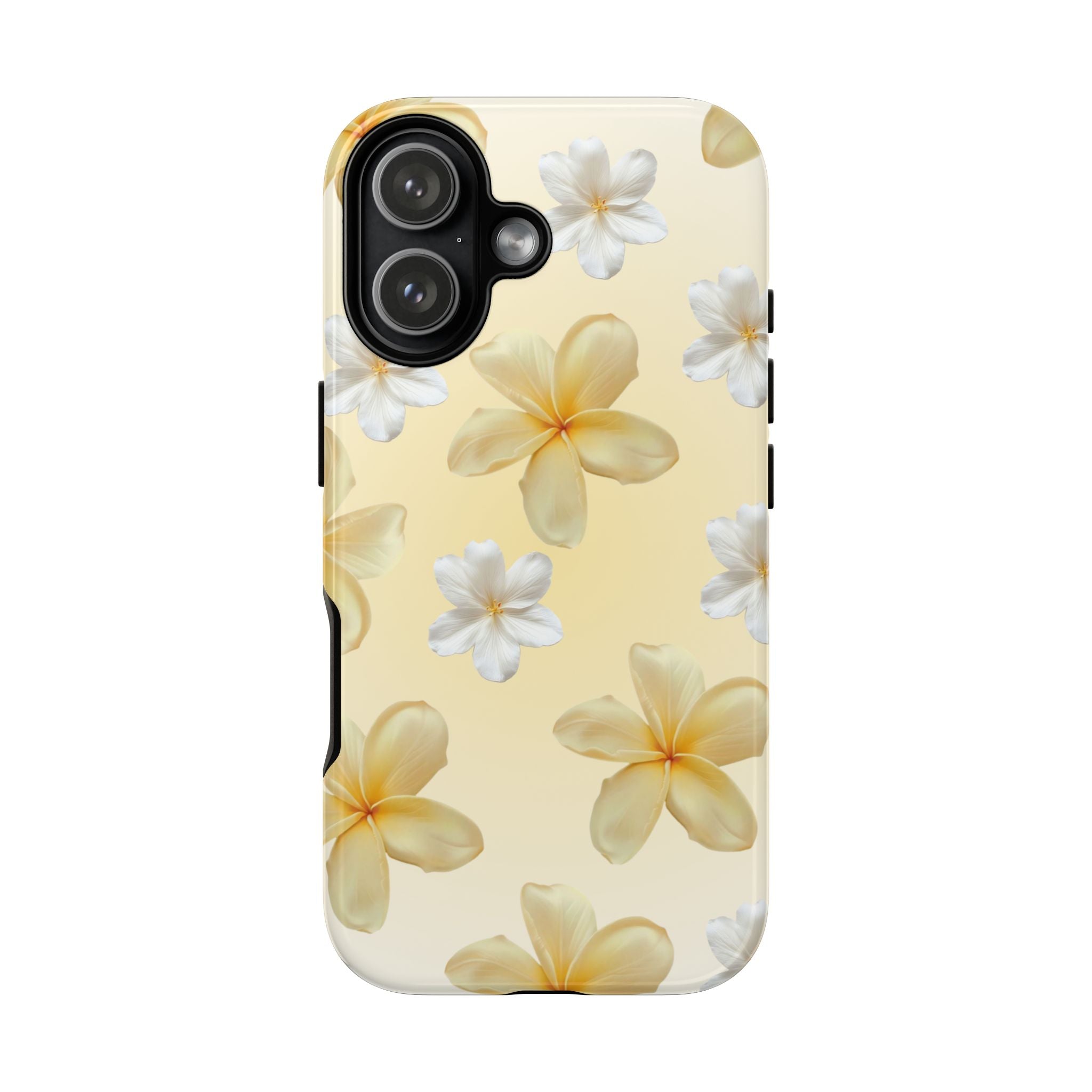 Plumeria Floral Tough Phone Case — Yellow Tropical Protection