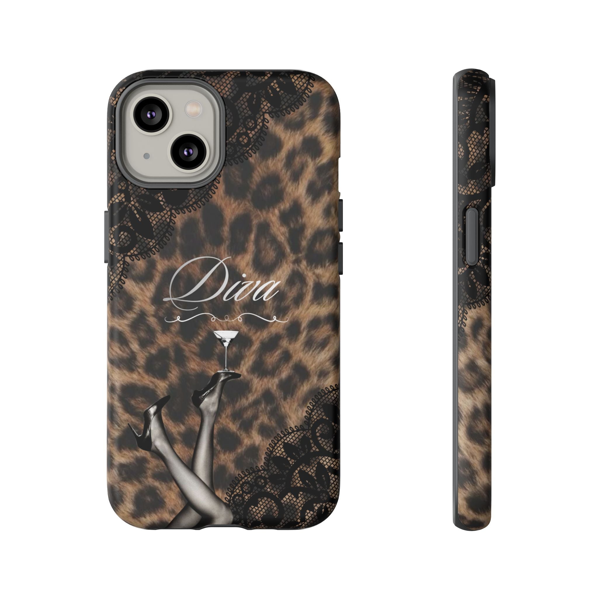 Leopard Lace 'Diva' Tough Phone Case