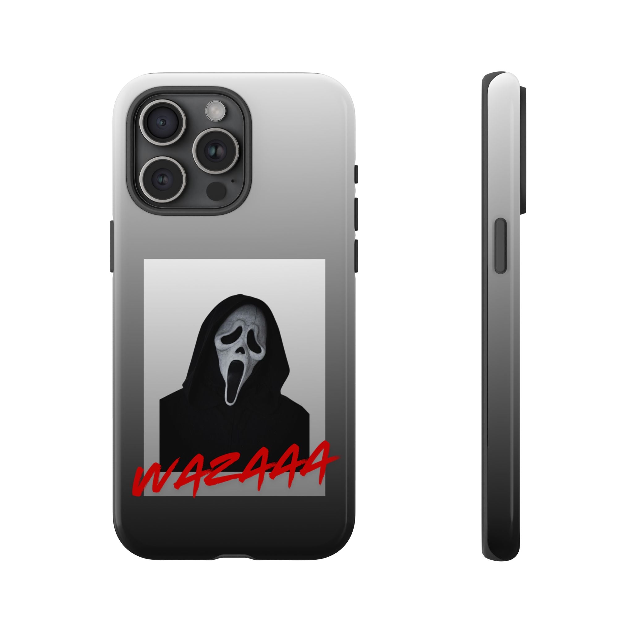 Scream Mask Phone Case – 'WAZAAA' Horror Movie Protective Cover
