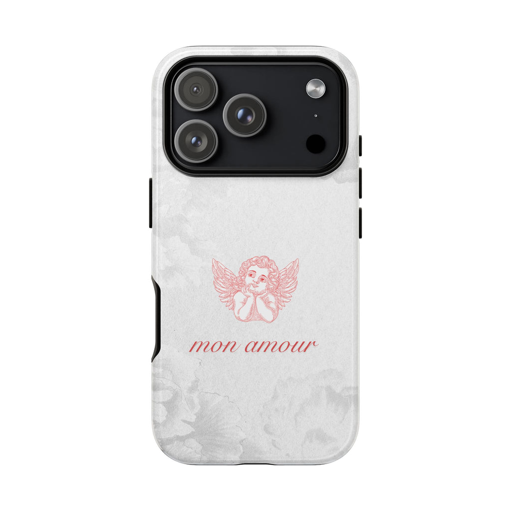 Tough Case — 'mon amour' Pink Cherub Floral Phone Case