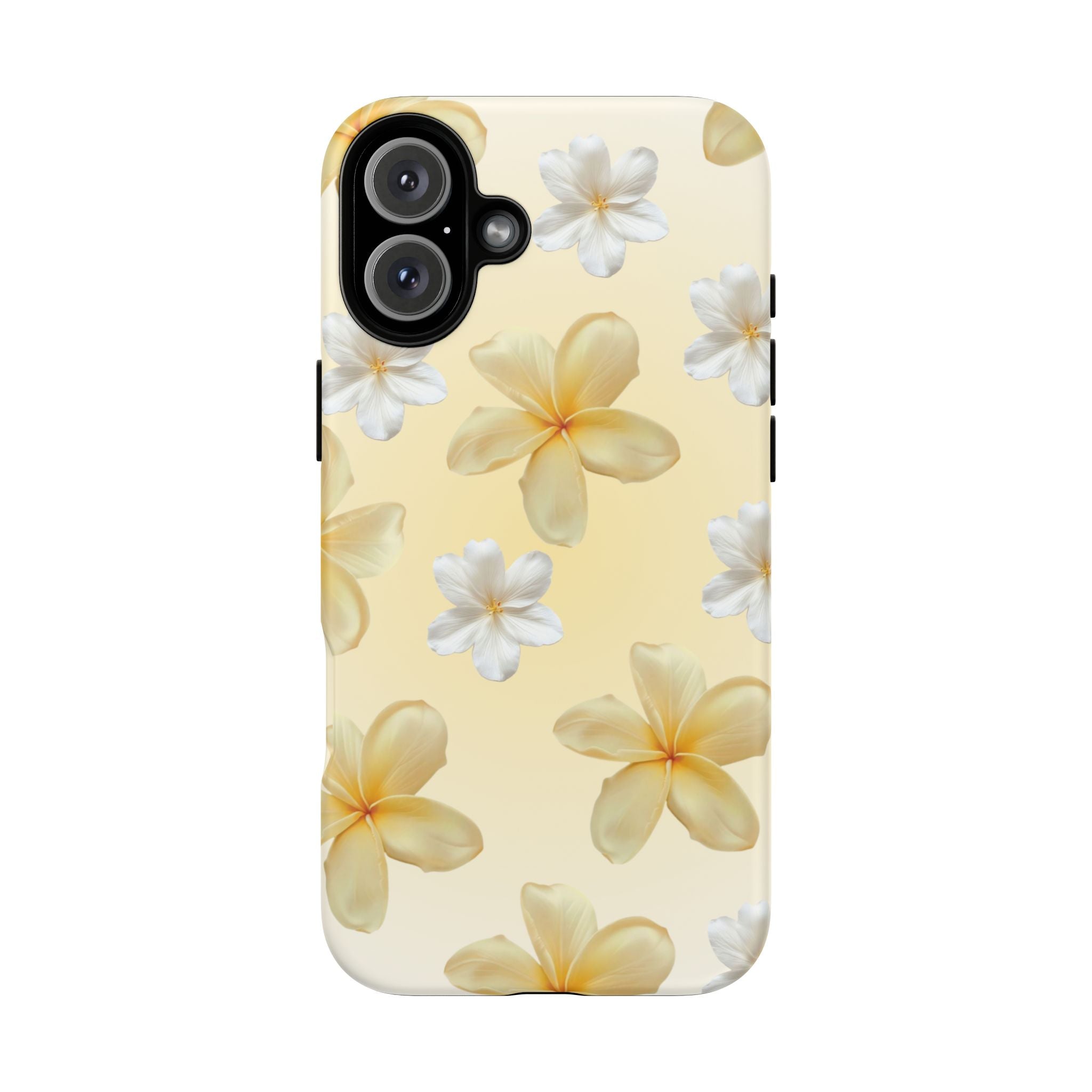 Plumeria Floral Tough Phone Case — Yellow Tropical Protection