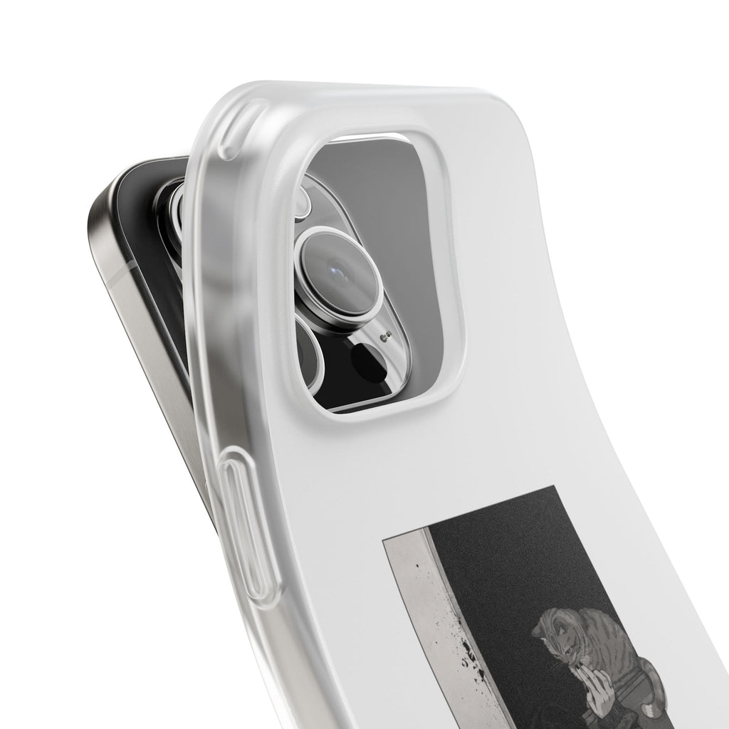 Black & White Cat Window Art Flexi Case