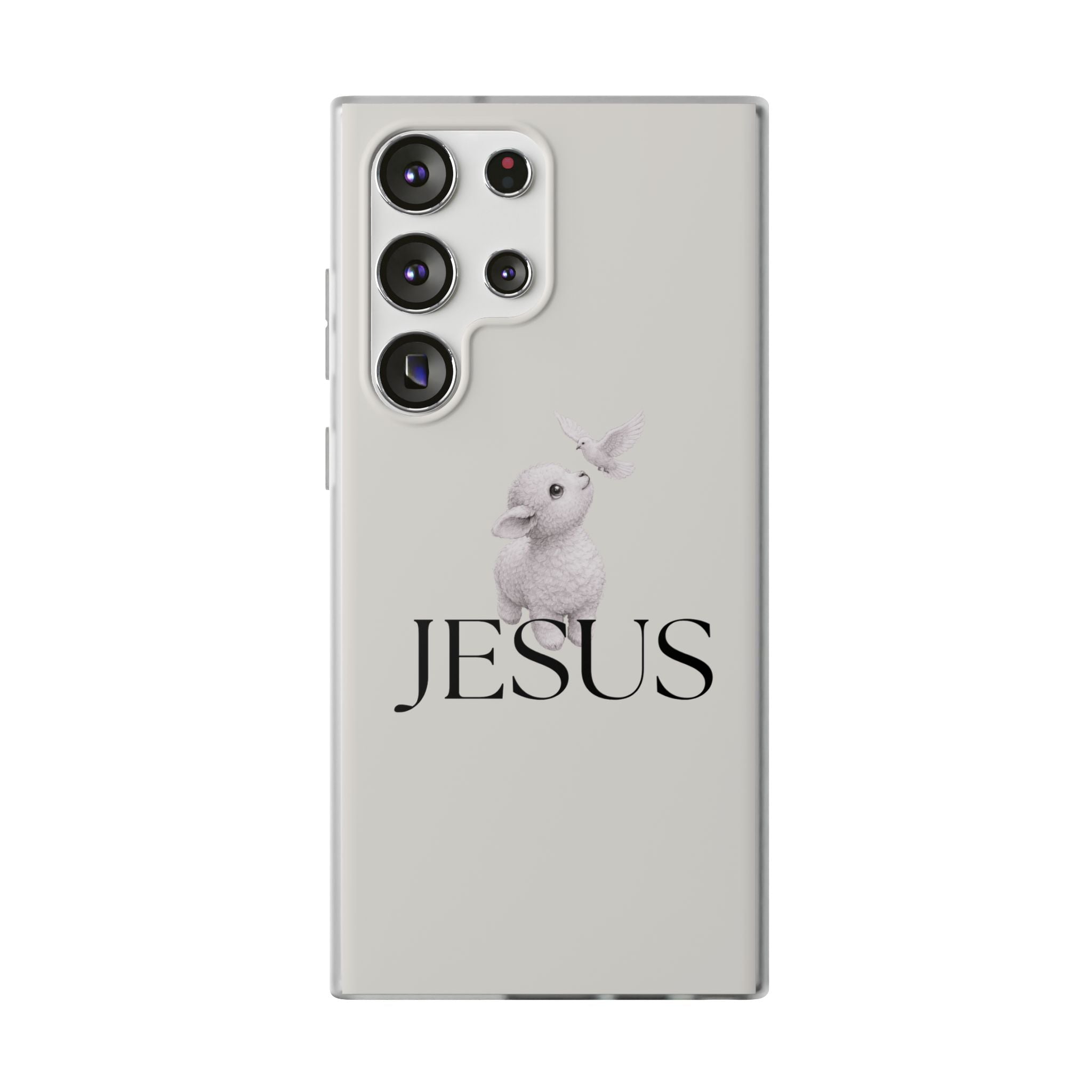 Jesus Lamb Phone Case - Christian Faith iPhone Case with Dove