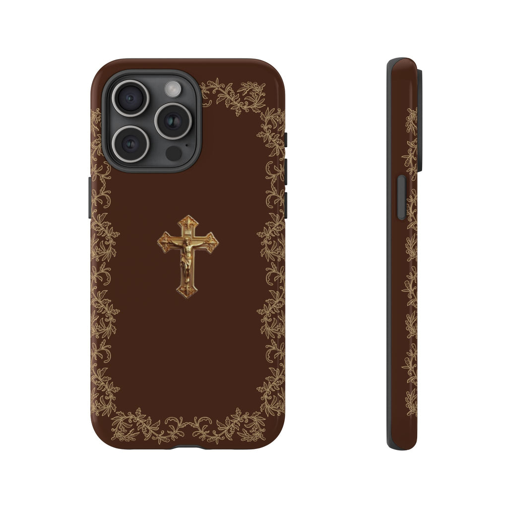 Gold Cross Bible - Christian Tough Phone Case