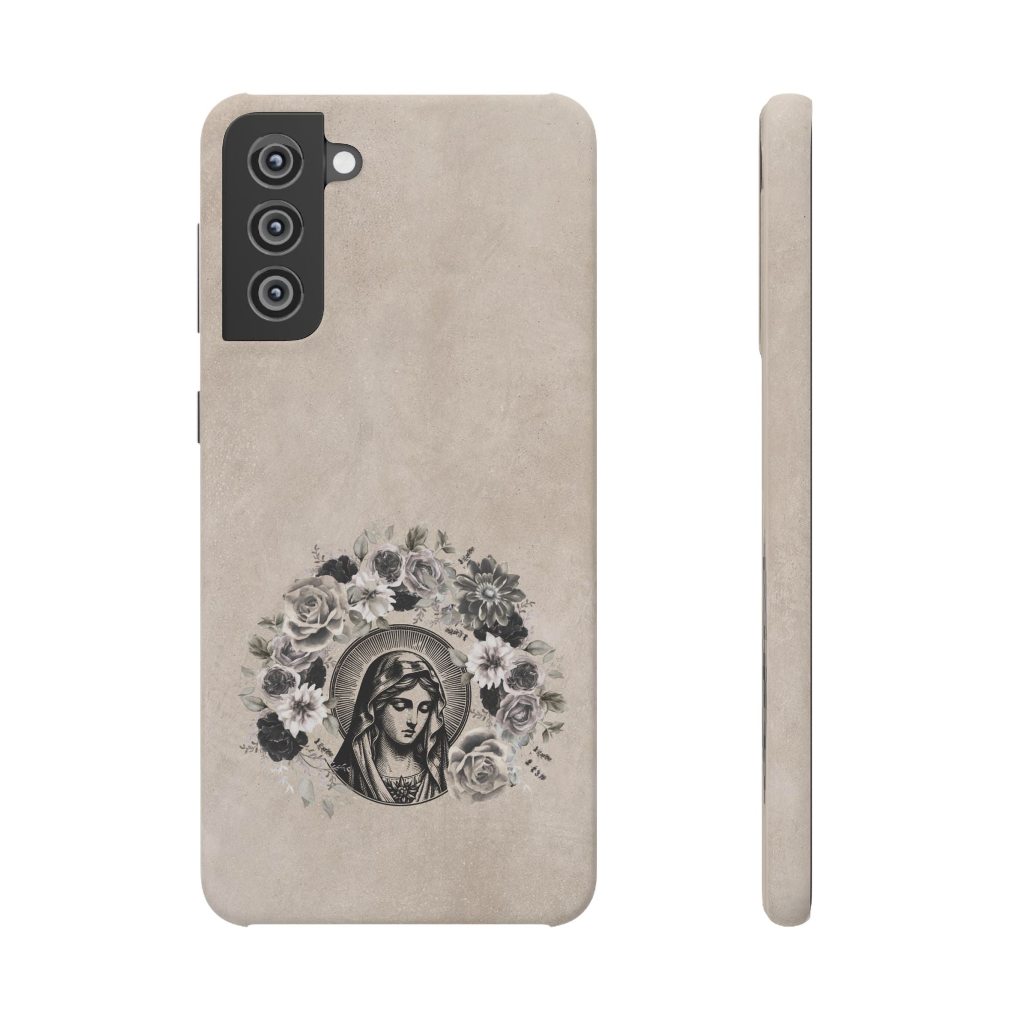 Vintage Madonna Floral Phone Case — Religious iPhone Snap Case