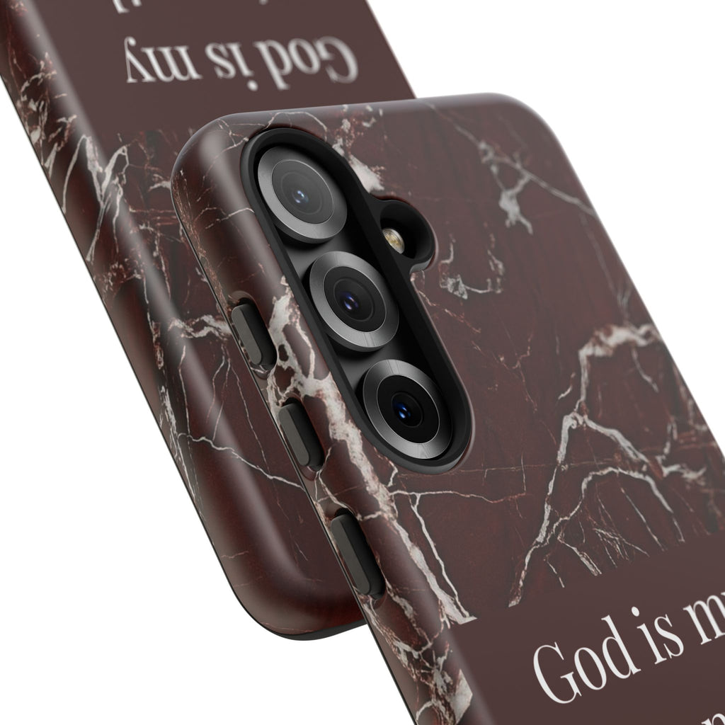 God Is My Strength — Psalm 73:26 Christian Tough Phone Case | Marble Faith Cover