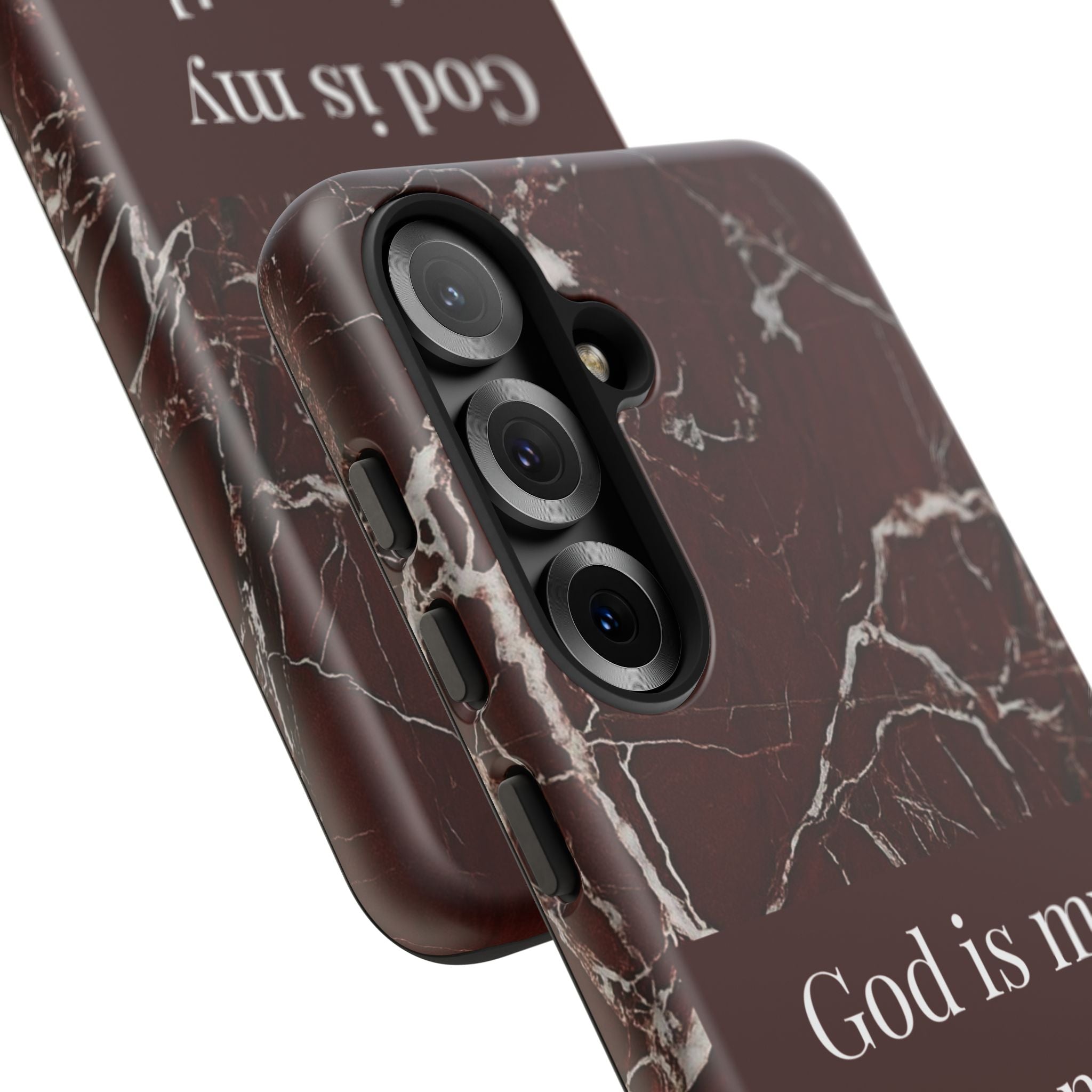 God Is My Strength — Psalm 73:26 Christian Tough Phone Case | Marble Faith Cover