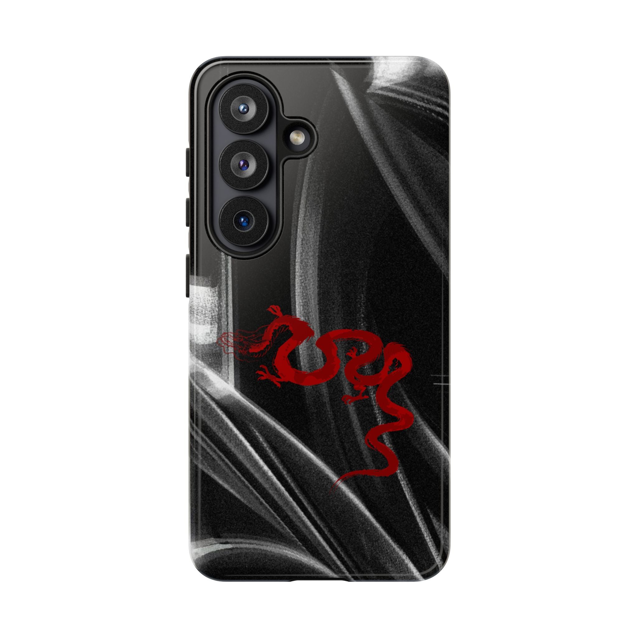 Phone Case — Black Abstract Smoke Design