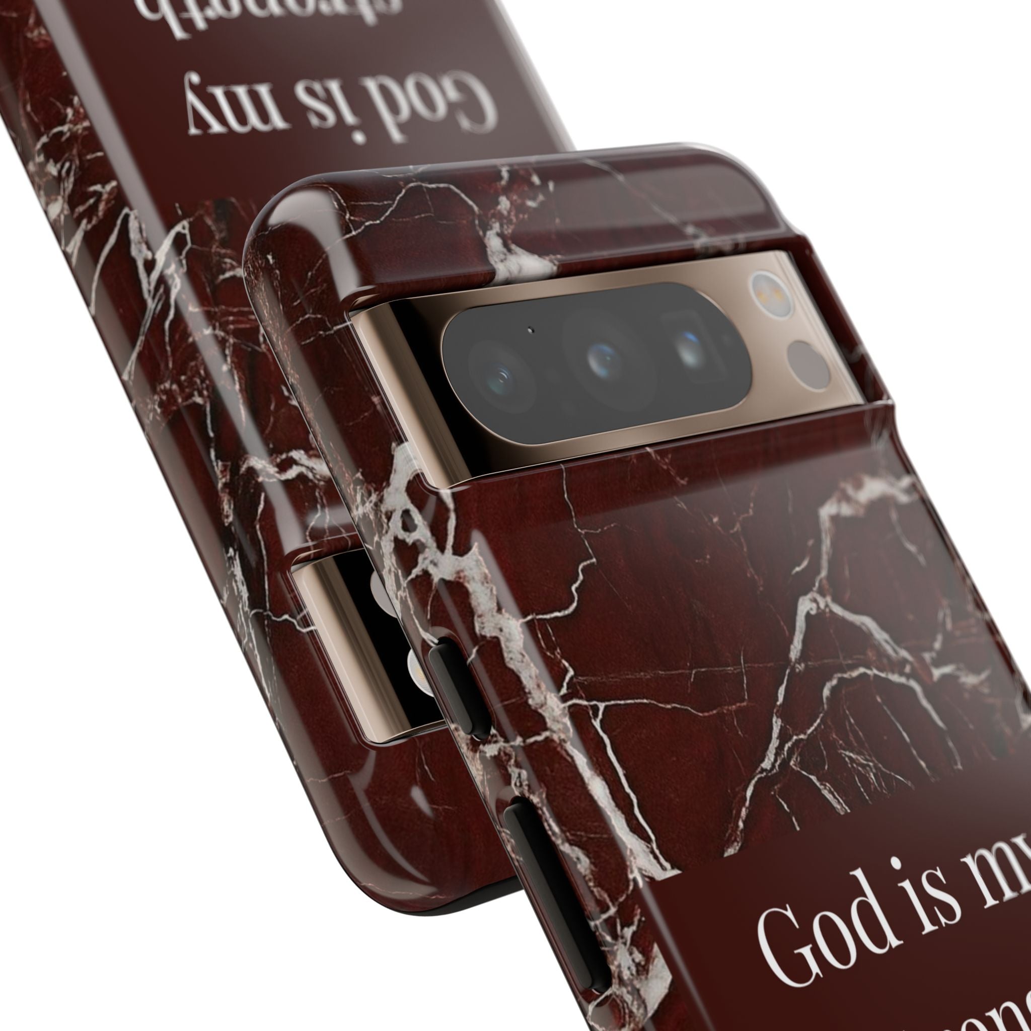 God Is My Strength — Psalm 73:26 Christian Tough Phone Case | Marble Faith Cover