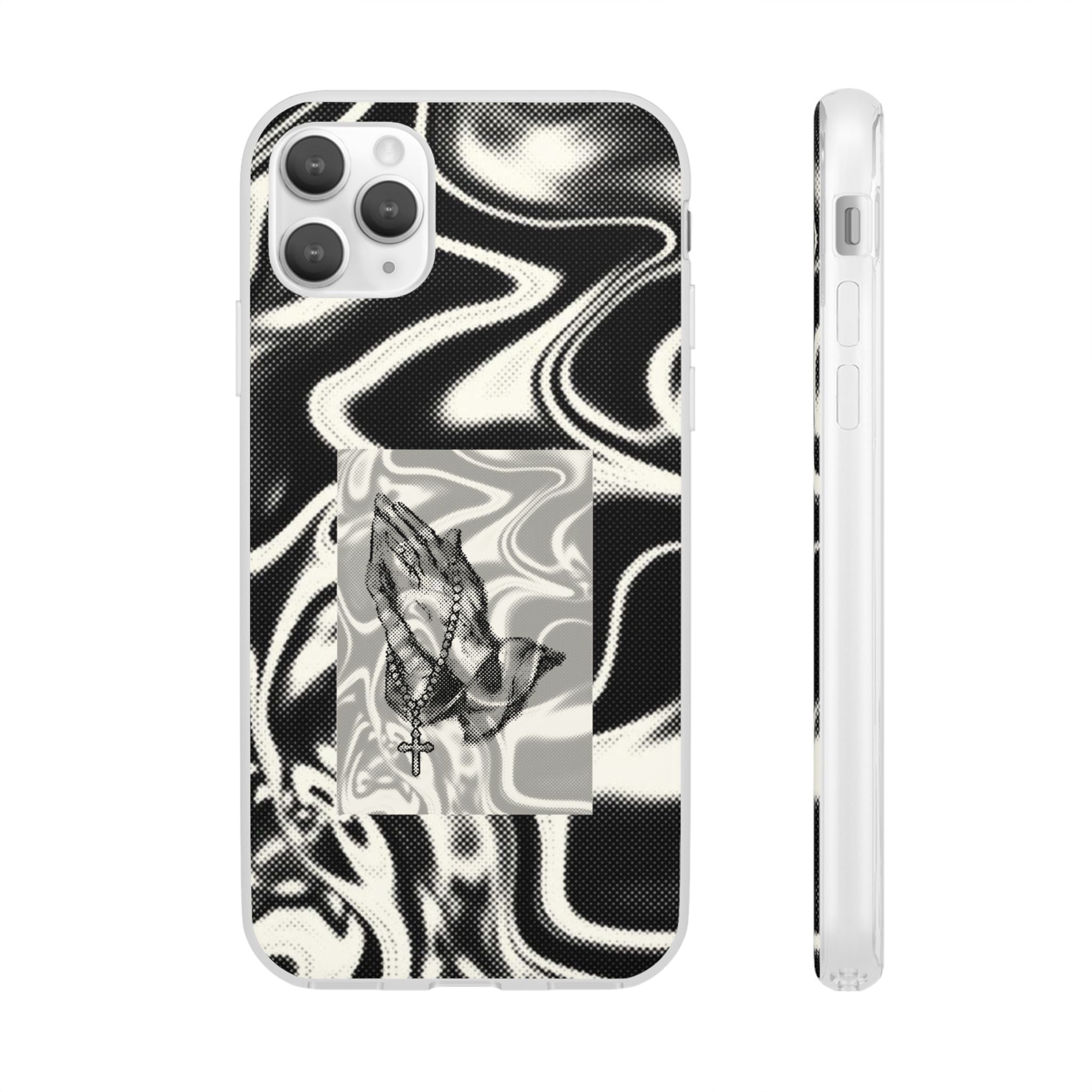 Praying Hands Black & White Phone Case