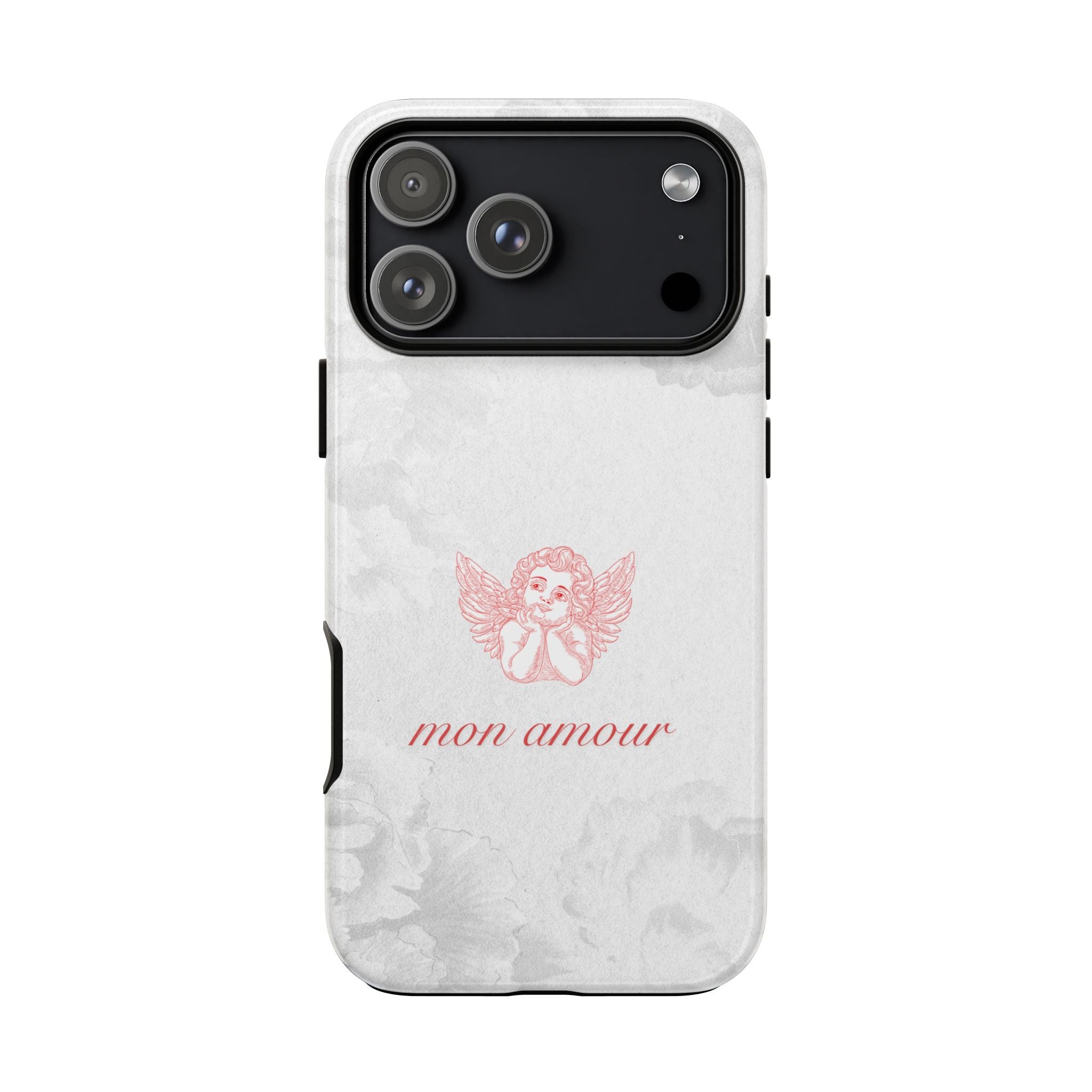 Tough Case — 'mon amour' Pink Cherub Floral Phone Case