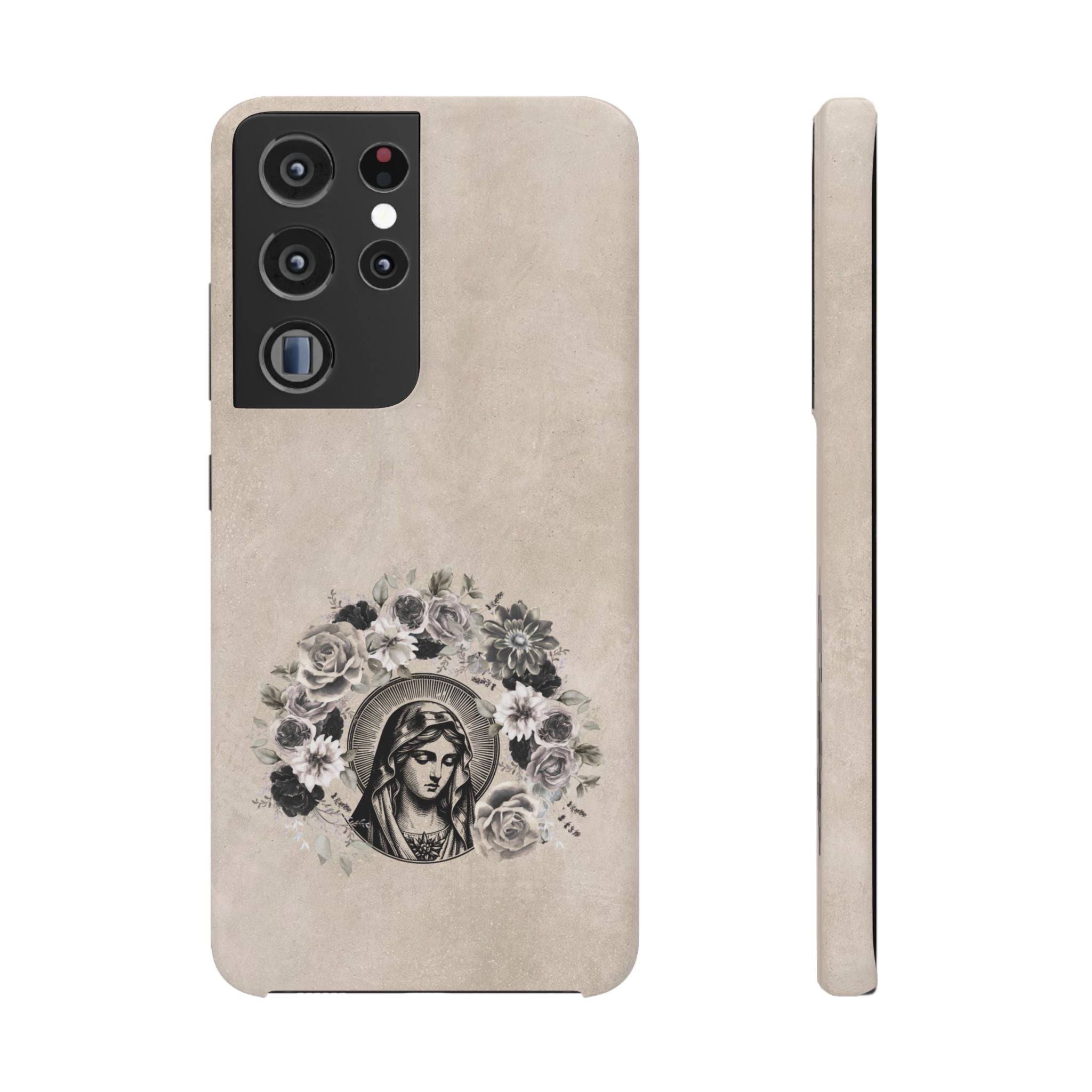 Vintage Madonna Floral Phone Case — Religious iPhone Snap Case