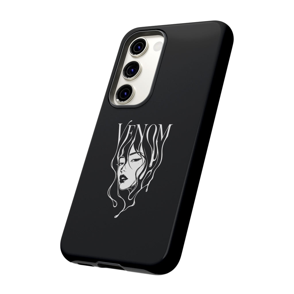 Venom Goth Phone Case — Black Protective Tough Case with Dark Femme Artwork