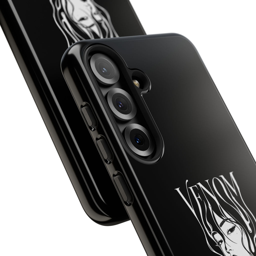Venom Goth Phone Case — Black Protective Tough Case with Dark Femme Artwork