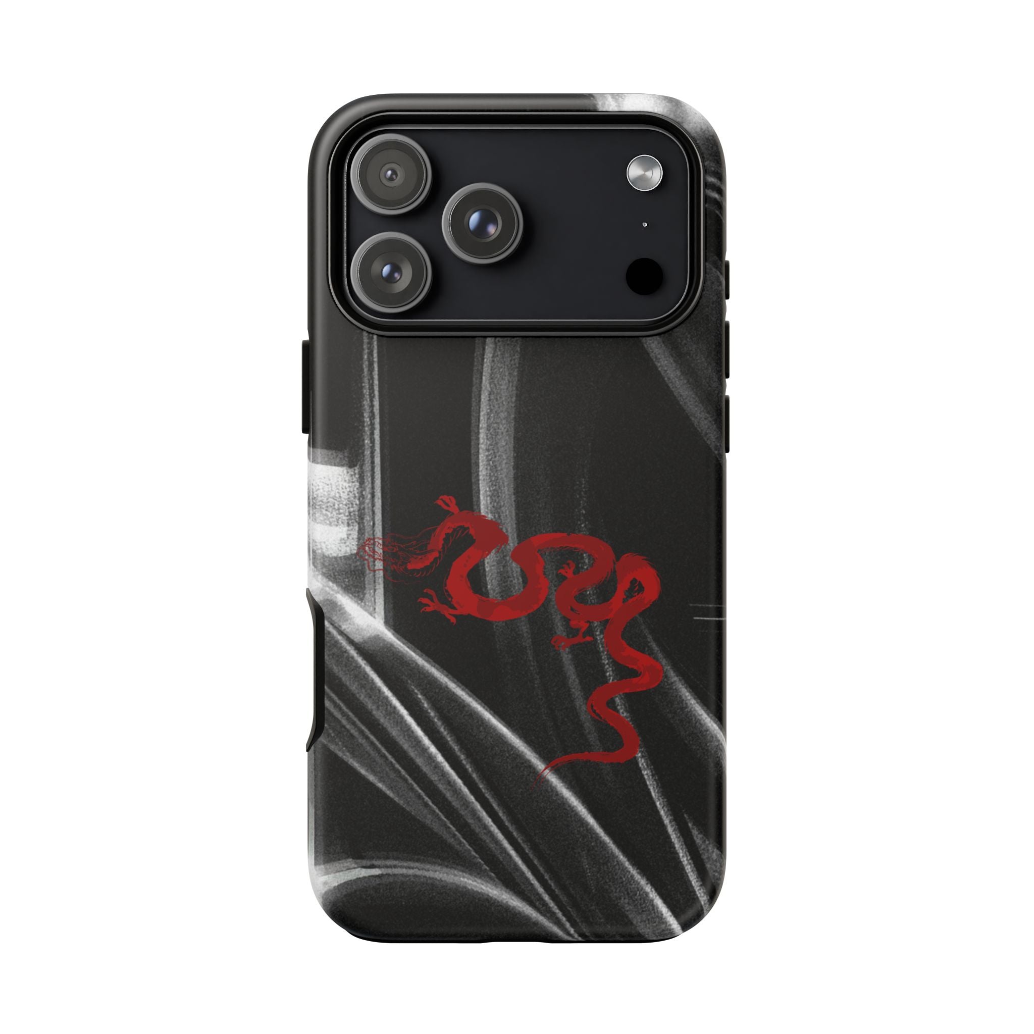 Phone Case — Black Abstract Smoke Design
