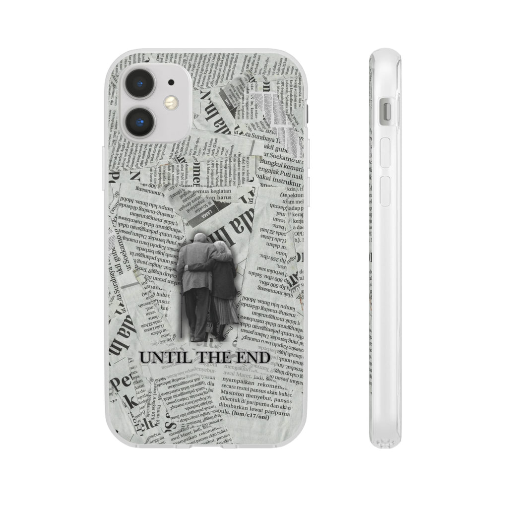Newspaper Collage 'Until The End' Phone Case - Romantic Vintage iPhone Cover