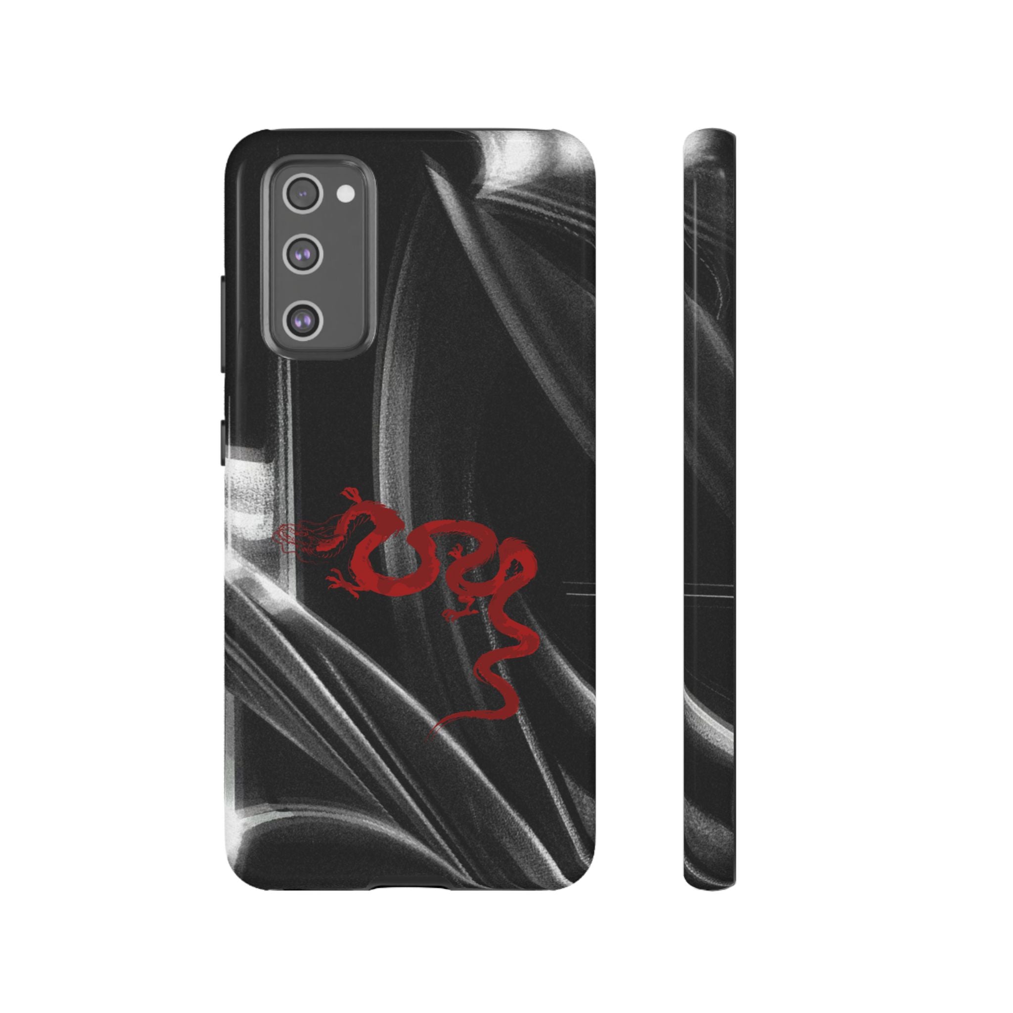 Phone Case — Black Abstract Smoke Design