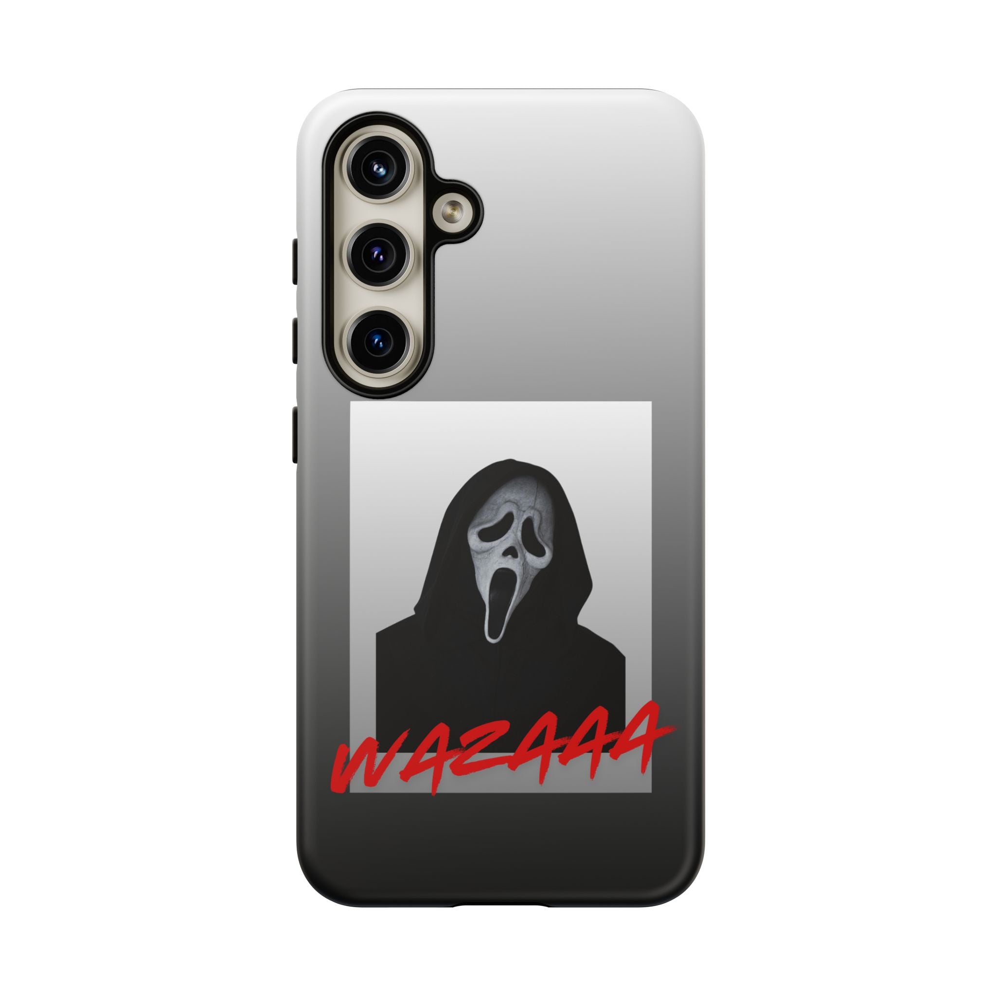 Scream Mask Phone Case – 'WAZAAA' Horror Movie Protective Cover