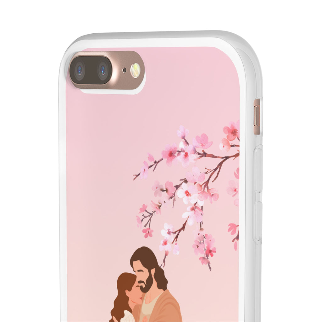 God Is Our Refuge – Psalm 46:1 Cherry Blossom Christian Flexi Phone Case