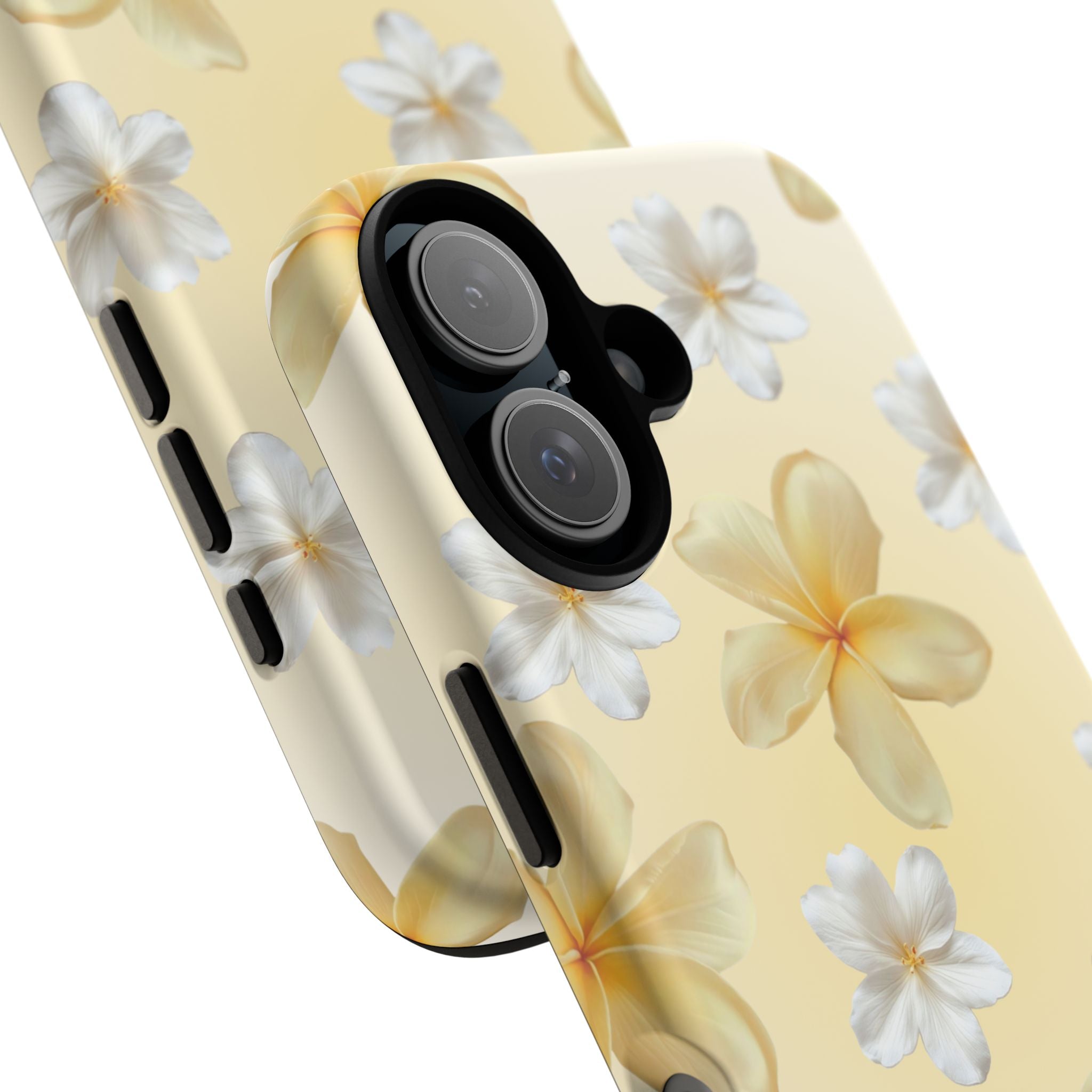 Plumeria Floral Tough Phone Case — Yellow Tropical Protection